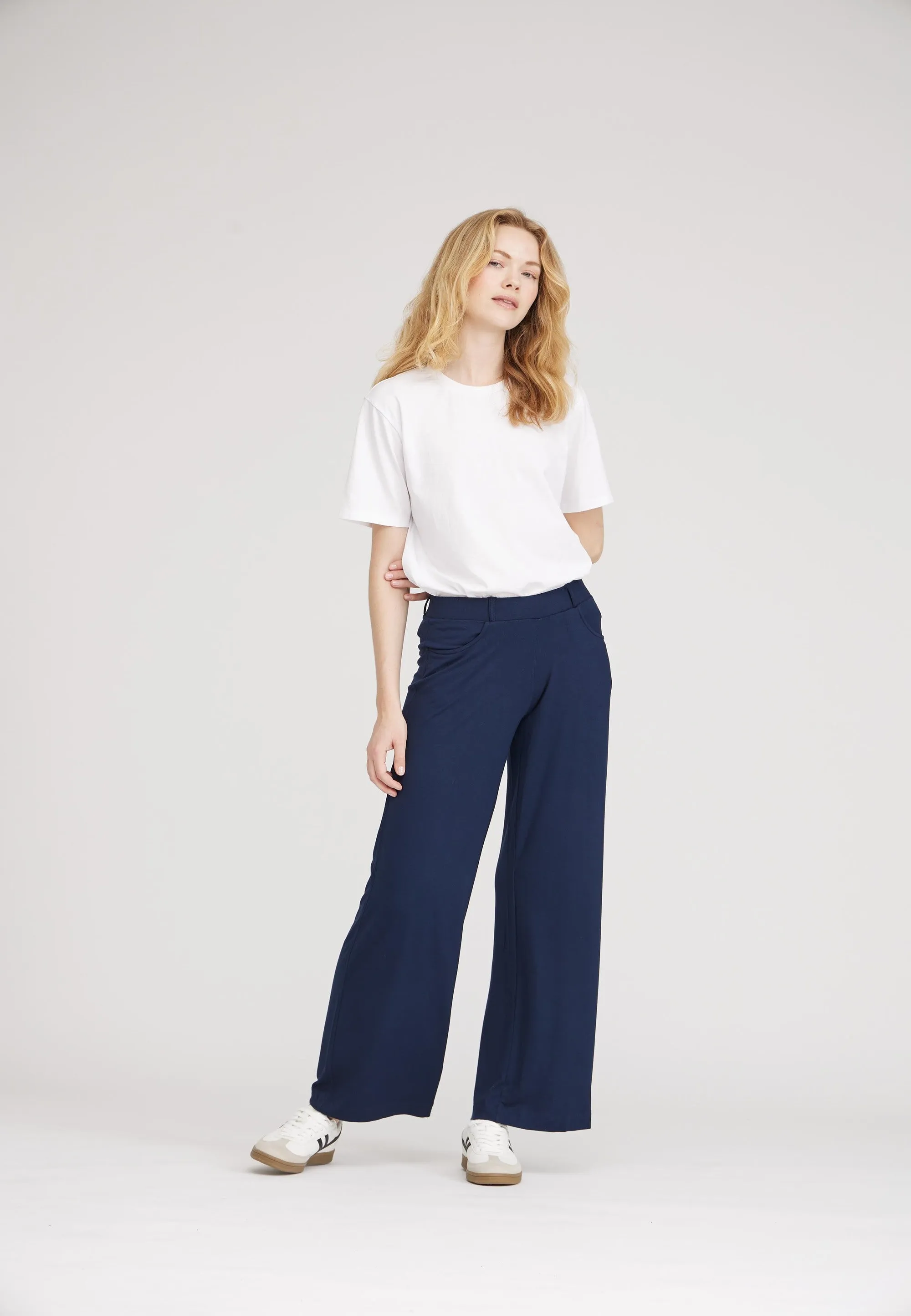 Donna Loose Jersey - Short Length - Navy