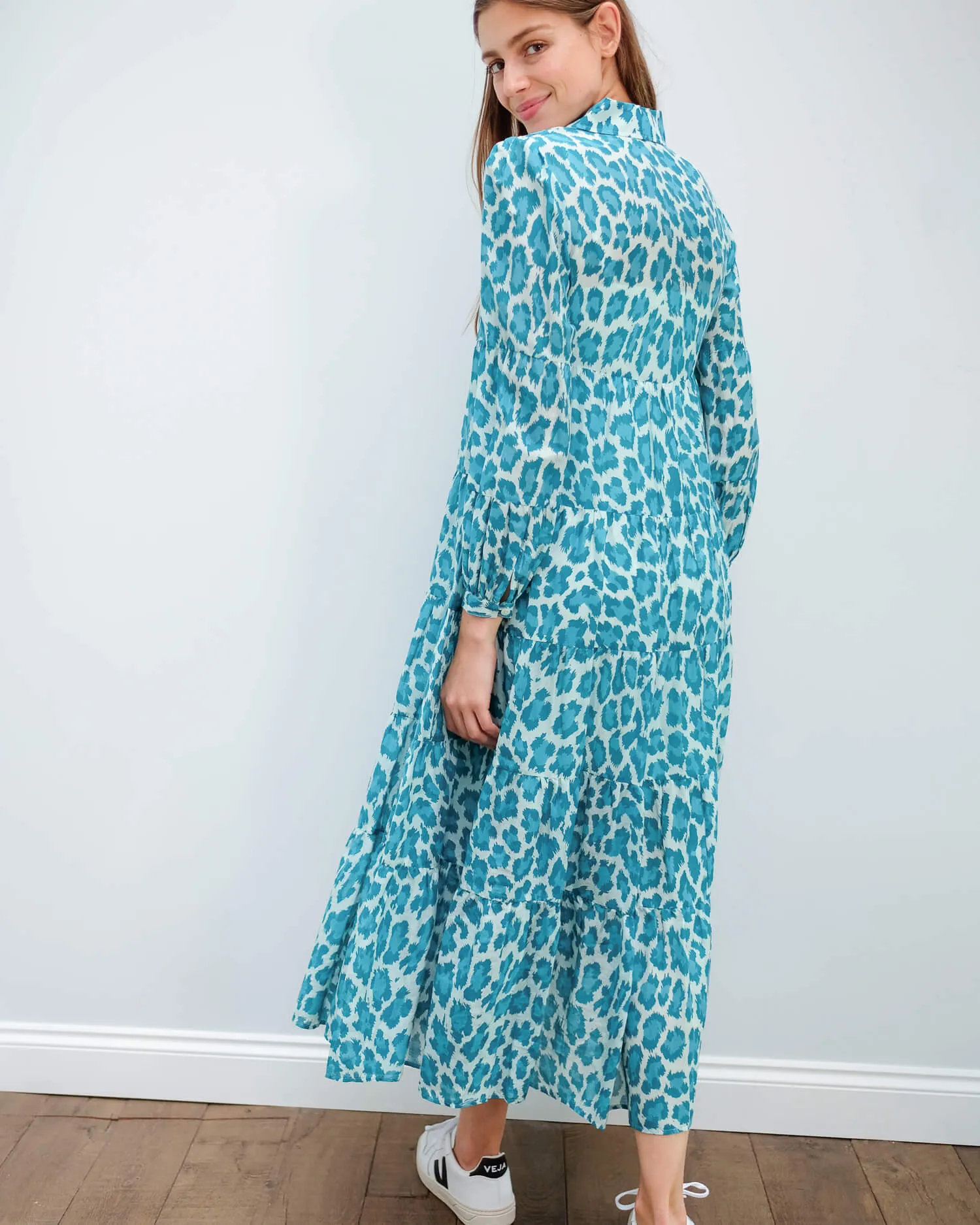 DVF Kiara dress in leopard