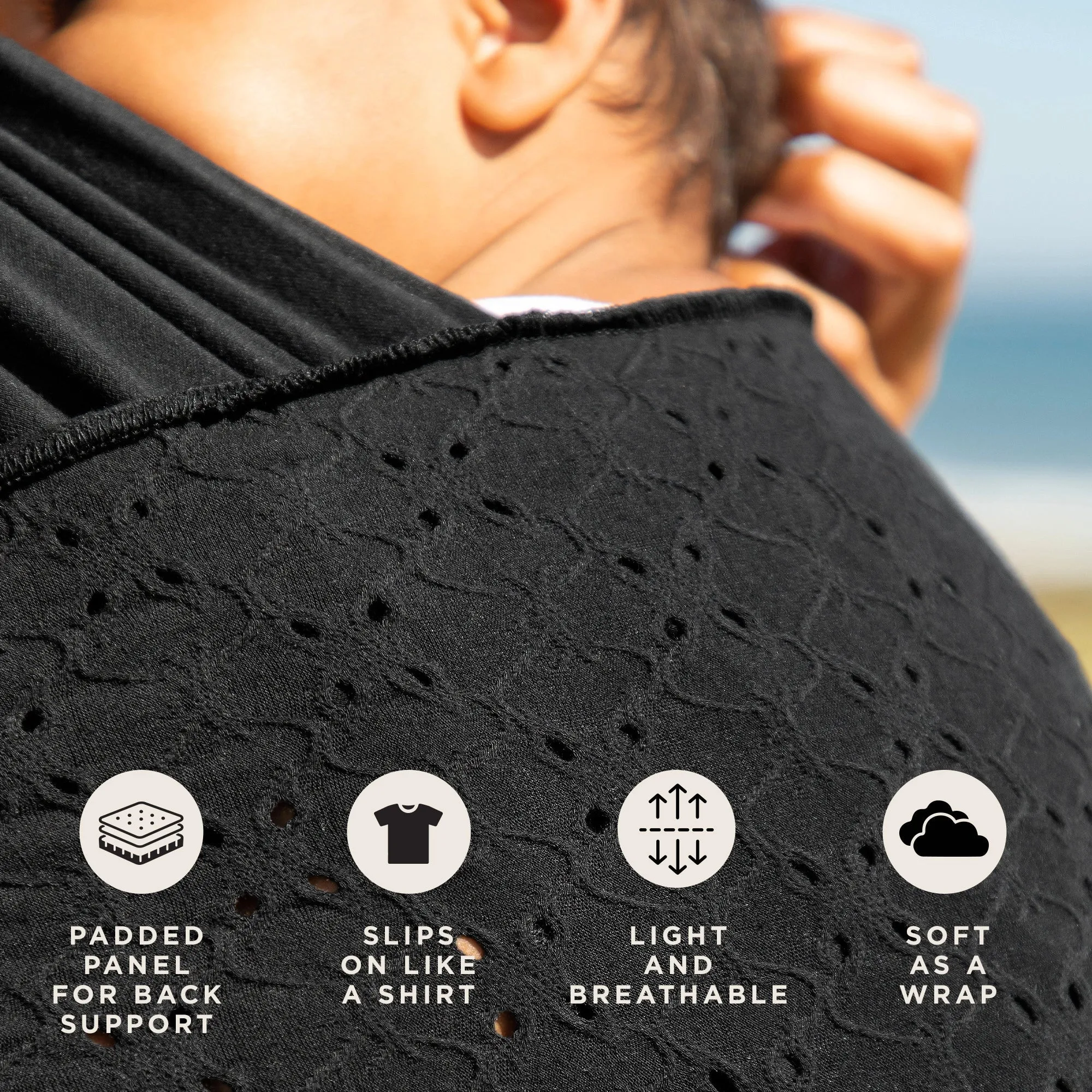 Easy-wrap Carrier By Petunia Pickle Bottom - Black Eyelet