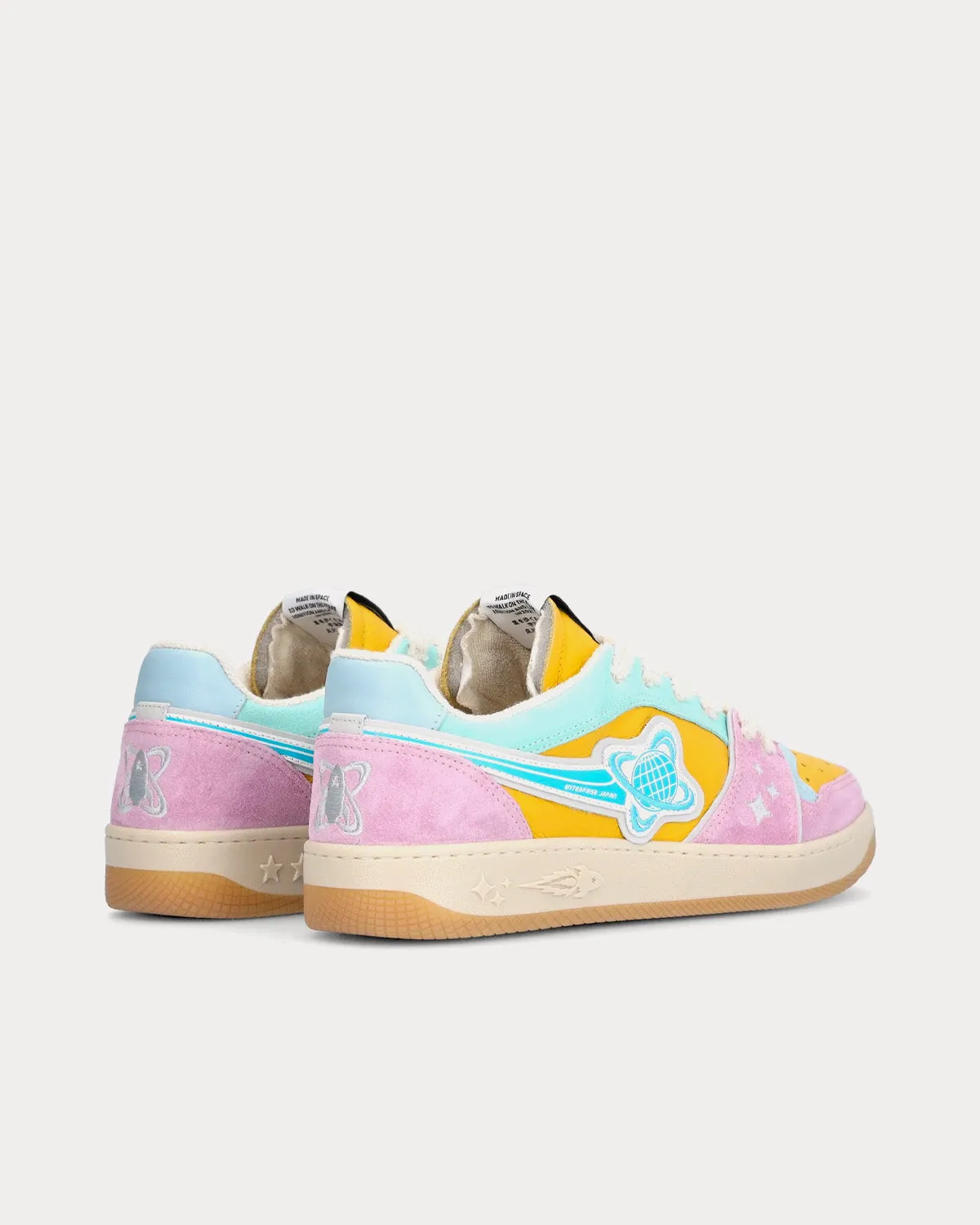 EJ Planet Pink / Yellow / Turquoise Low Top Sneakers