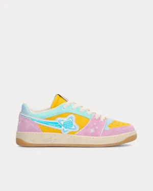 EJ Planet Pink / Yellow / Turquoise Low Top Sneakers