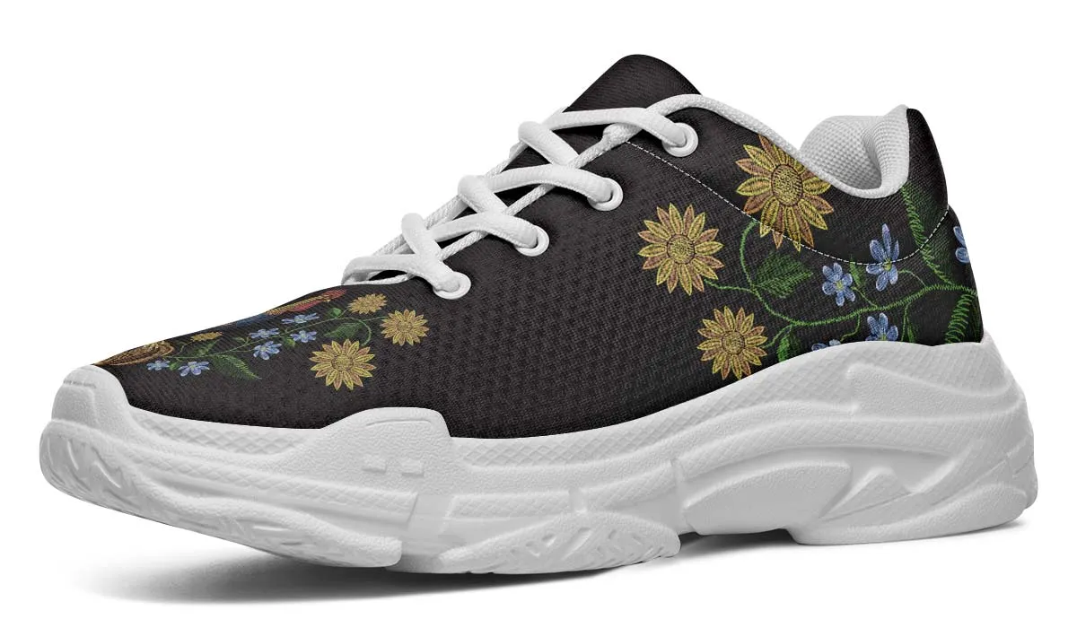 Embroidery Chicken Chunky Sneakers