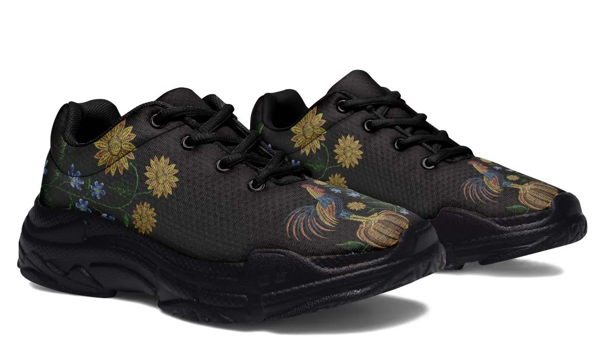 Embroidery Chicken Chunky Sneakers