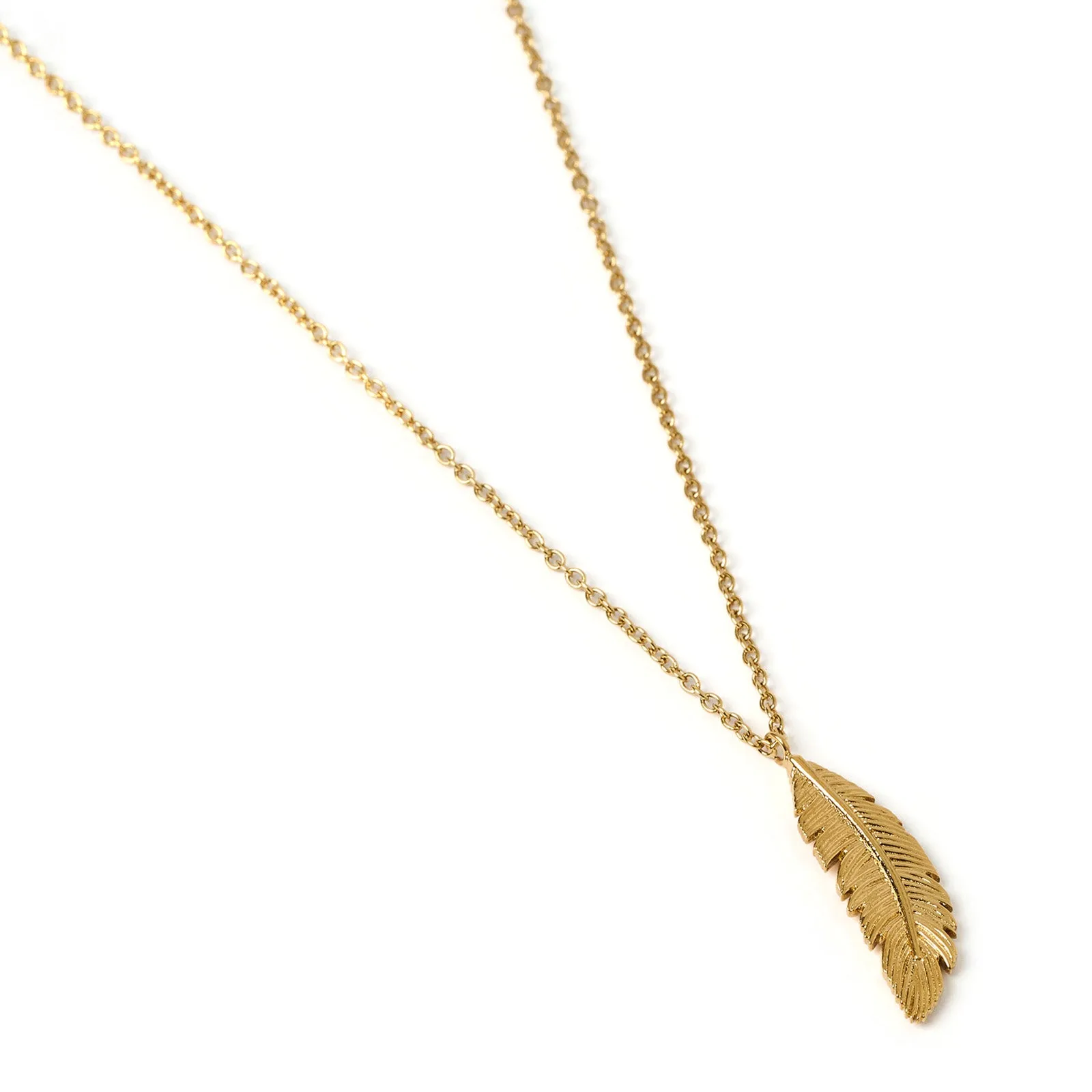 Feather Gold Necklace