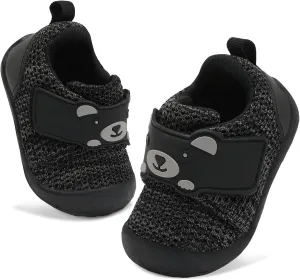 FEETCITY Baby Walking Shoes Wide Baby Shoes Boys Girls Infant Sneakers Crib Shoes Breathable Toddler Barefoot Shoes Slip On Shoes