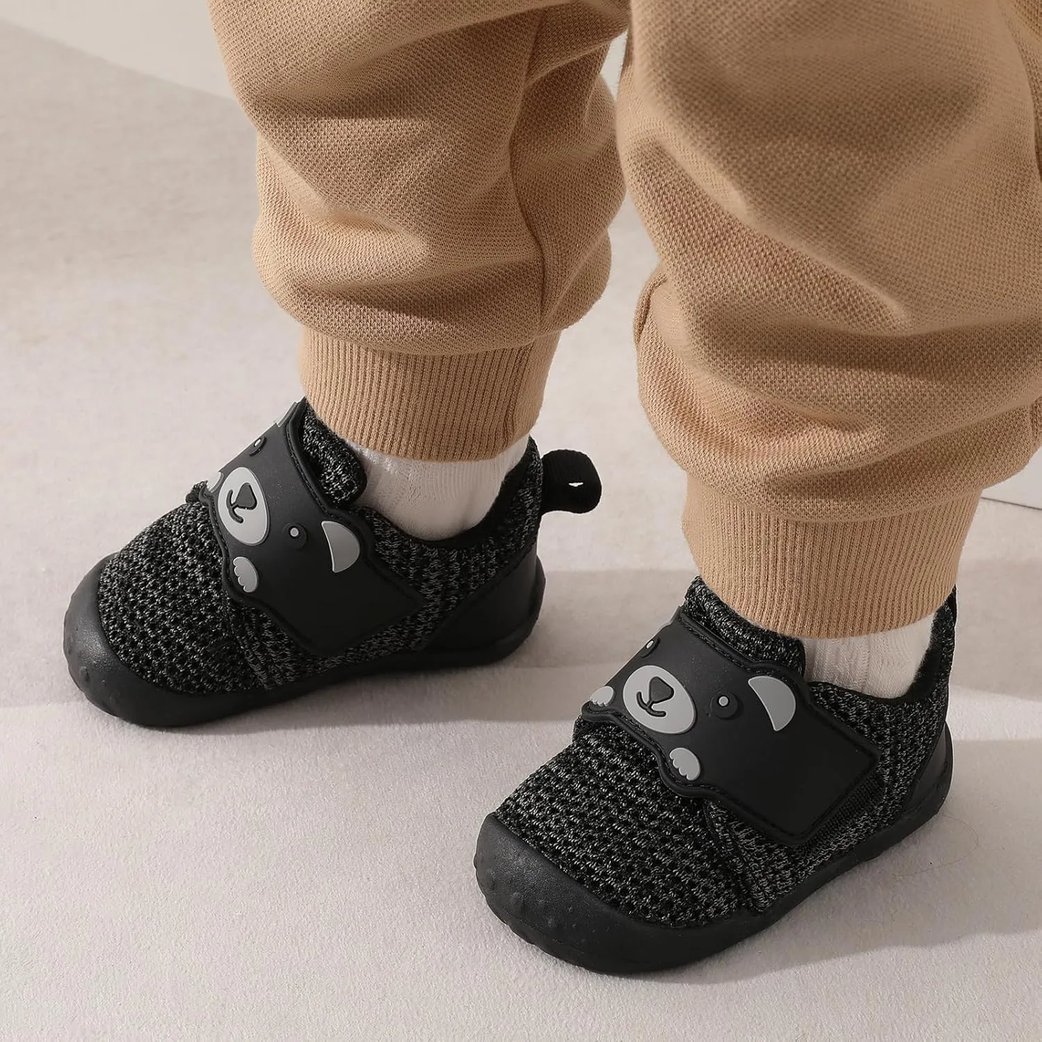 FEETCITY Baby Walking Shoes Wide Baby Shoes Boys Girls Infant Sneakers Crib Shoes Breathable Toddler Barefoot Shoes Slip On Shoes
