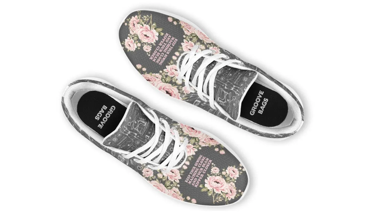 Floral Sewing Sneakers