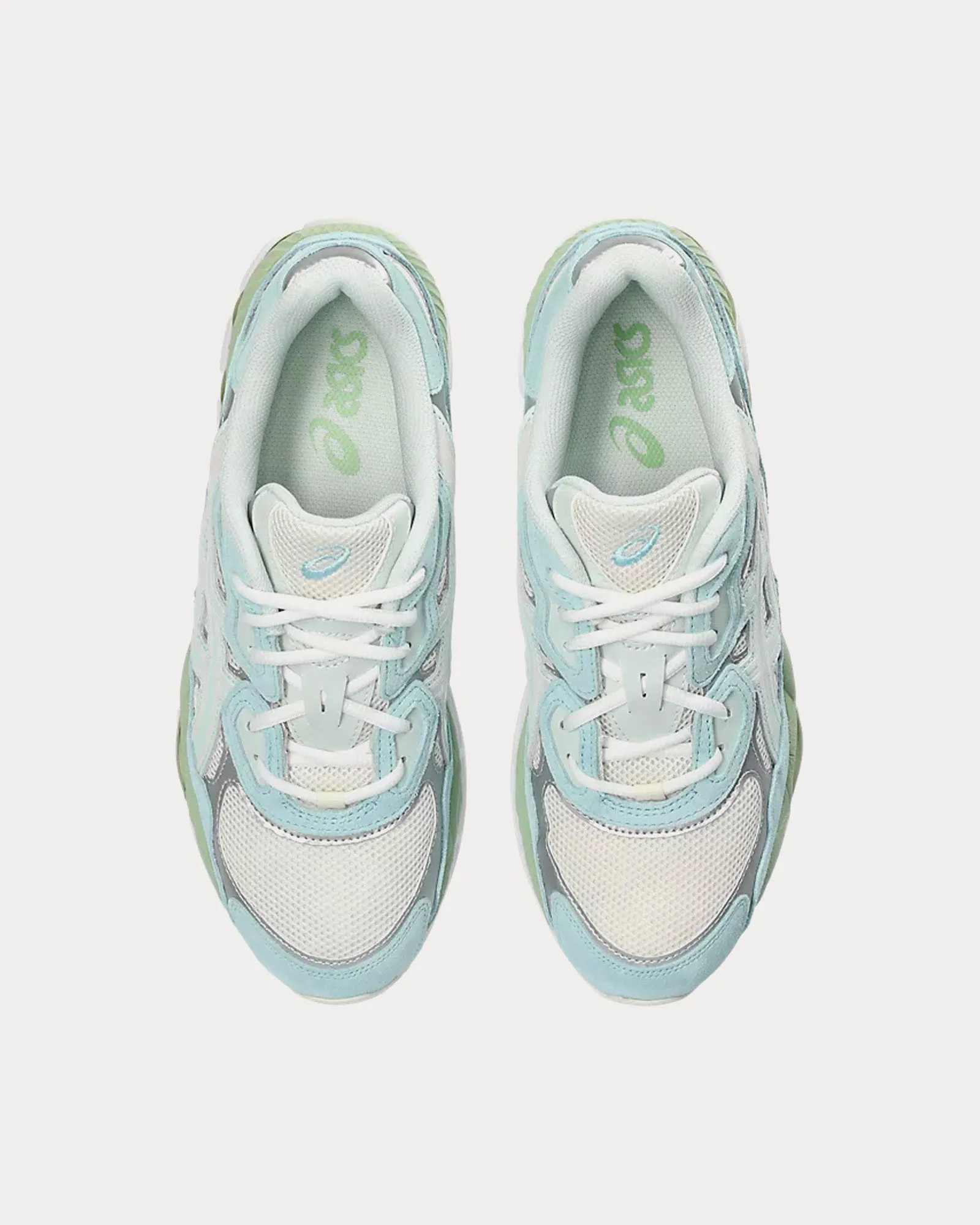 Gel-NYC Cream / Aquamarine Low Top Sneakers