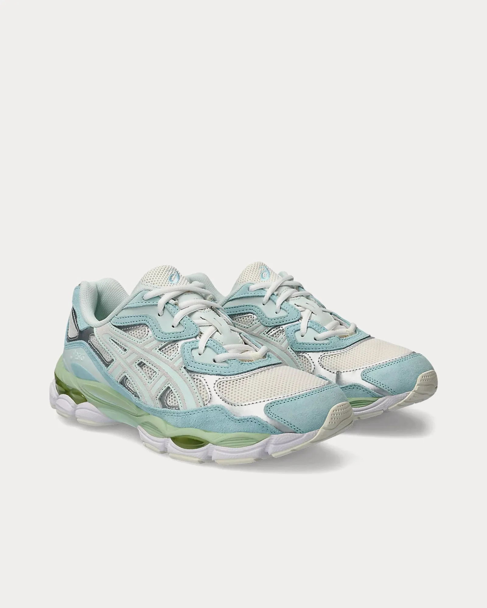 Gel-NYC Cream / Aquamarine Low Top Sneakers