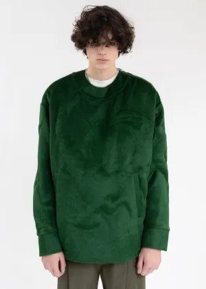 Green 3D STRUCTURE SWEATER