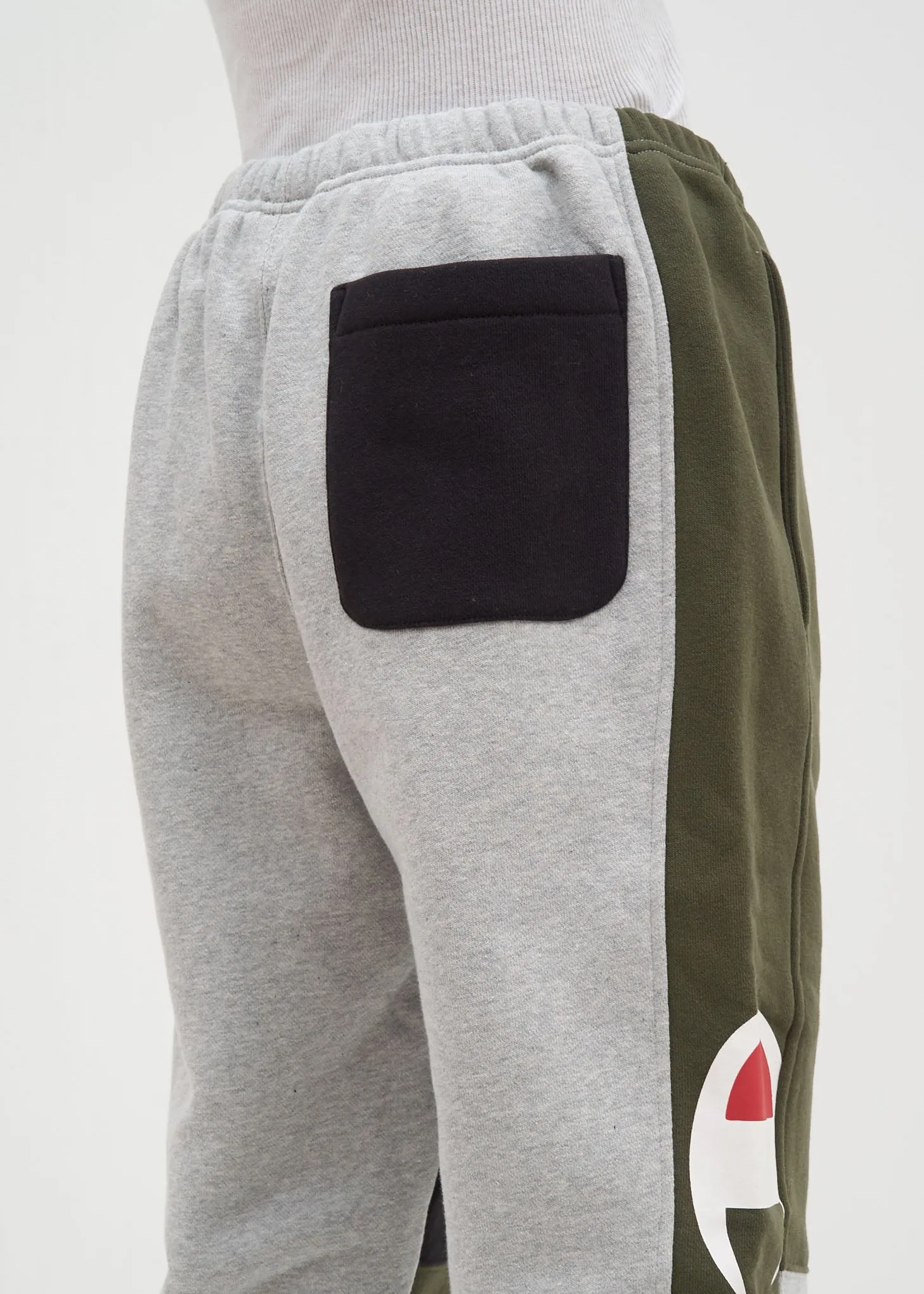 Grey Color Block Sweatpant