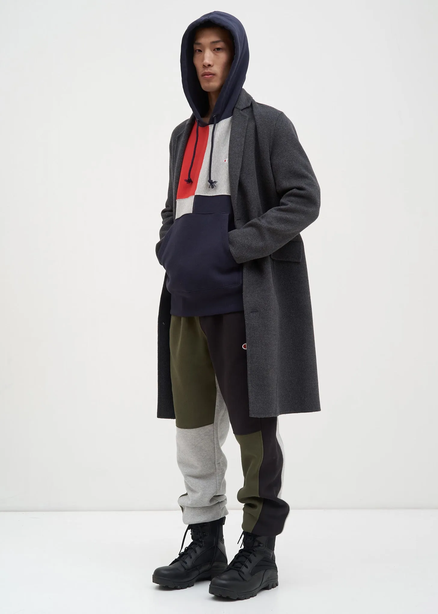 Grey Color Block Sweatpant