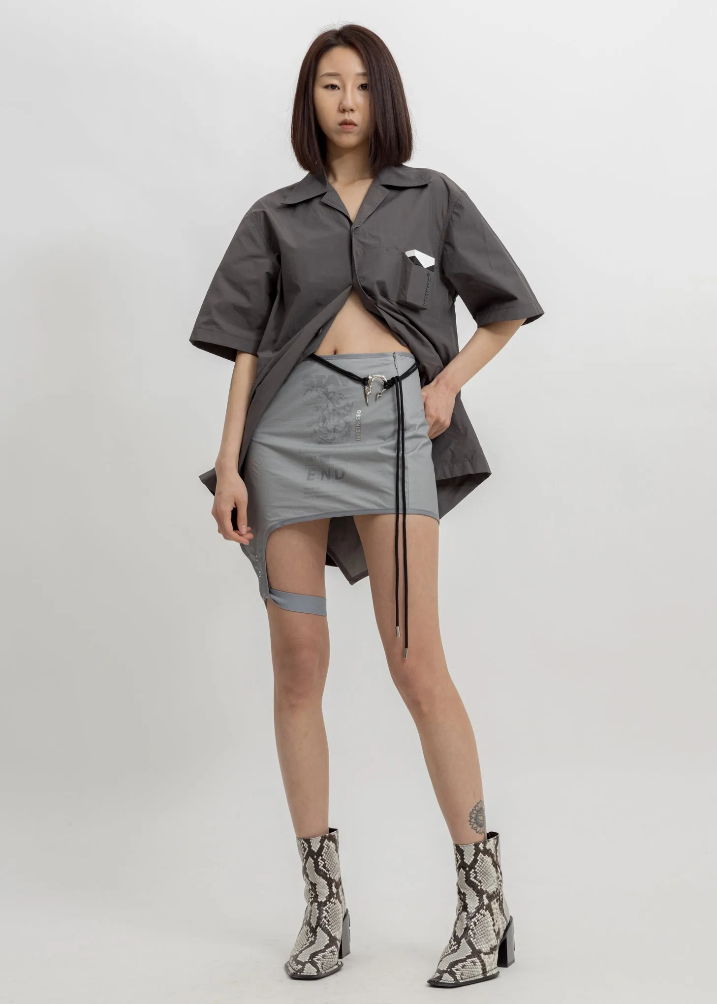 Grey Smoker's Shirt