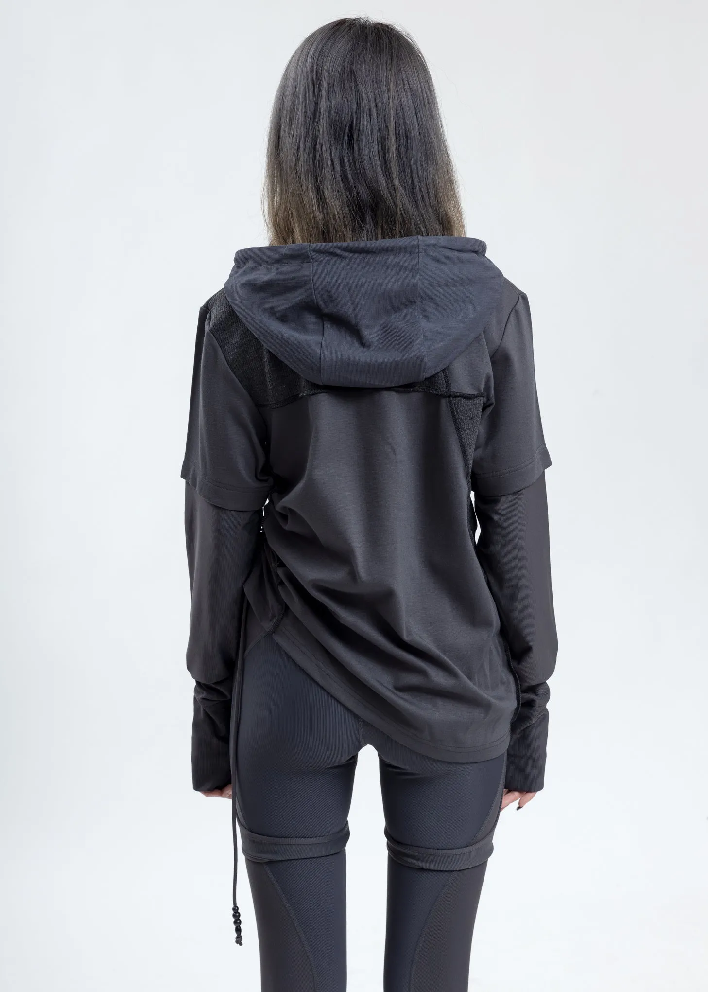 Grey Twisted Hoodie