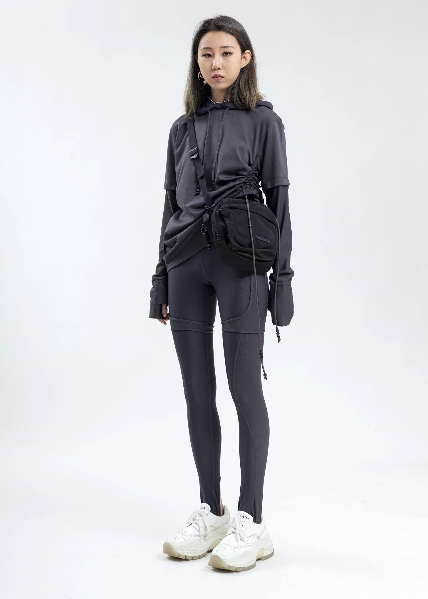 Grey Twisted Hoodie