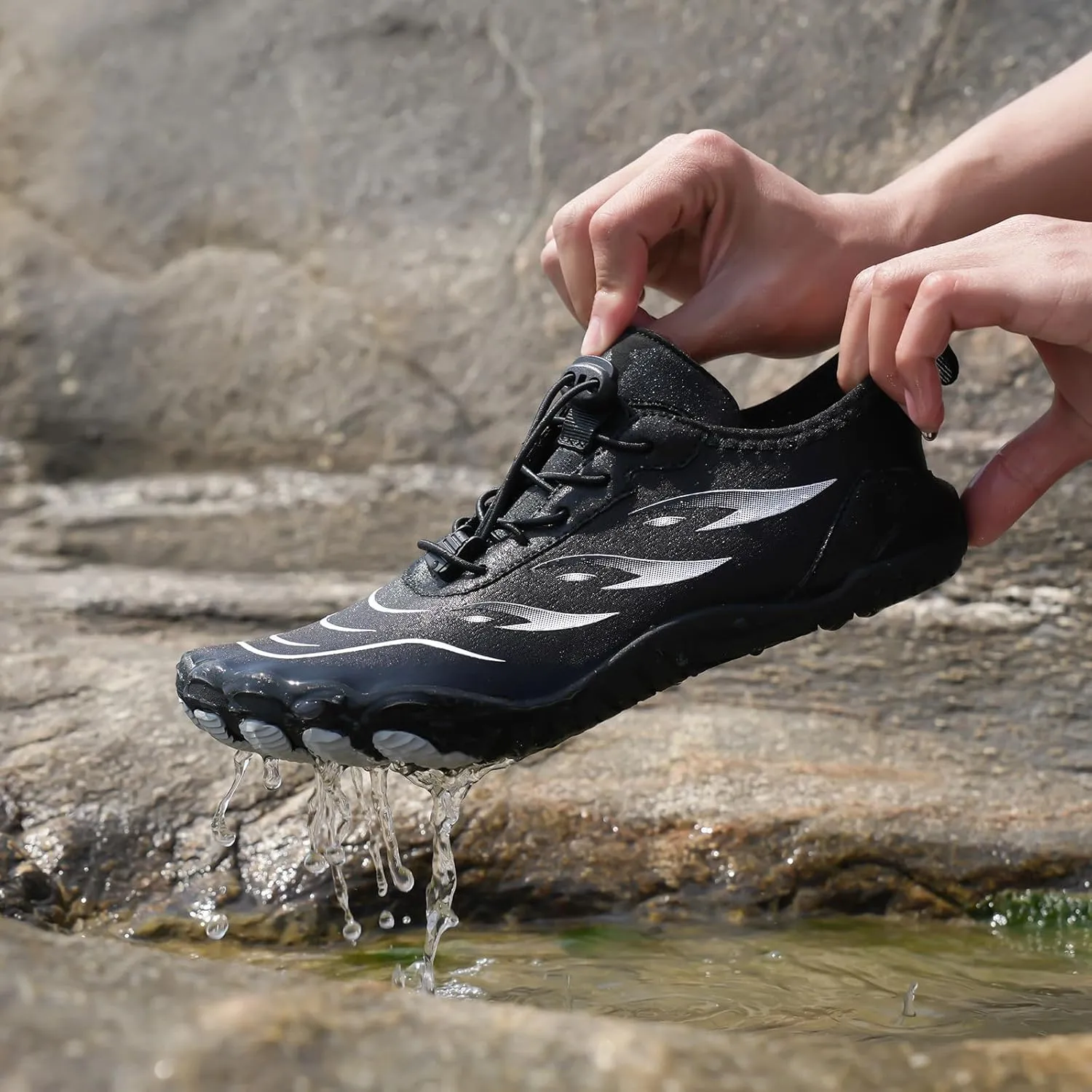 Grounded Footwear for Women Men with Neuropathy Grounding Shoes Hiking Footwear Barefoot Womens Shoes Non-Slip Outdoor Unisex Water Pro Beach Shoe Wide Toe Box Sneakers, Diabetic Shoe, Quick-Dry
