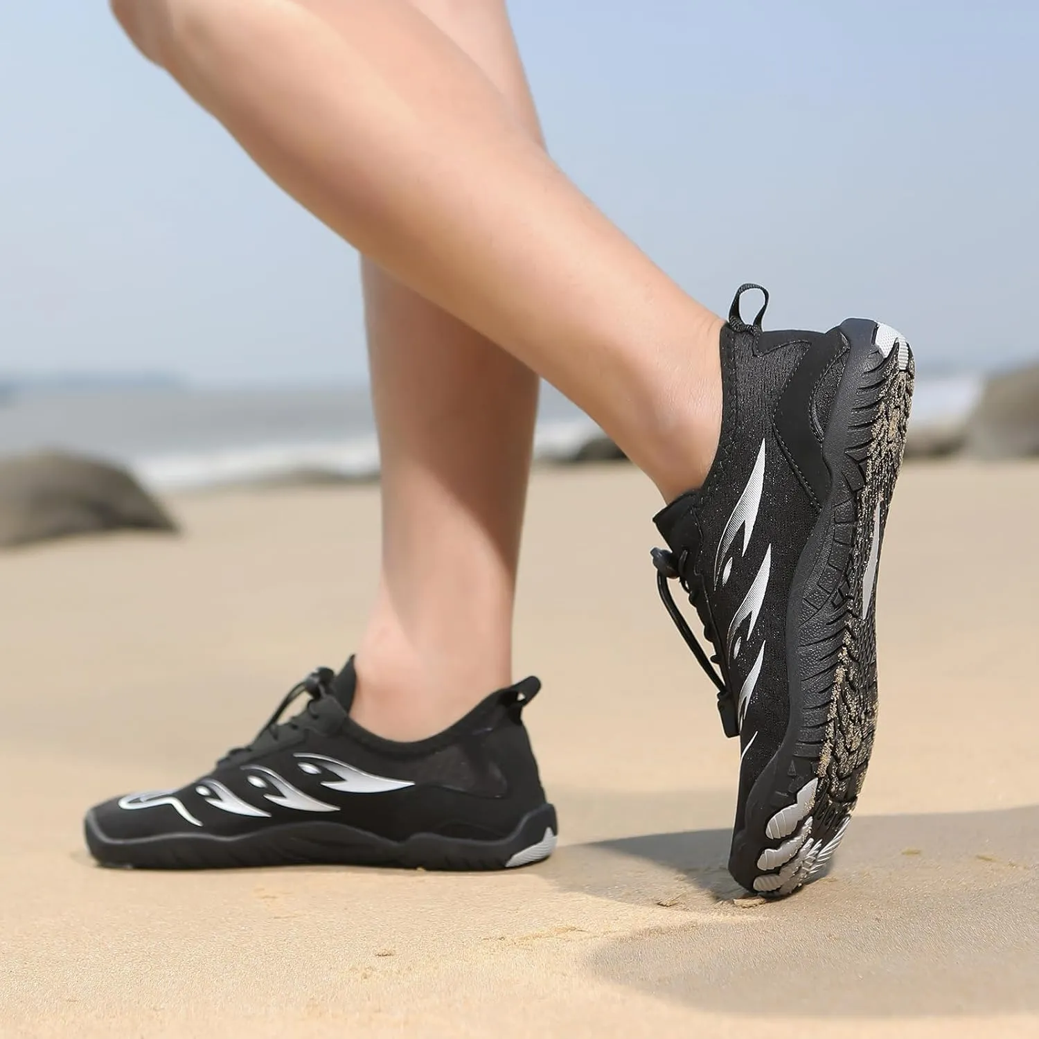 Grounded Footwear for Women Men with Neuropathy Grounding Shoes Hiking Footwear Barefoot Womens Shoes Non-Slip Outdoor Unisex Water Pro Beach Shoe Wide Toe Box Sneakers, Diabetic Shoe, Quick-Dry