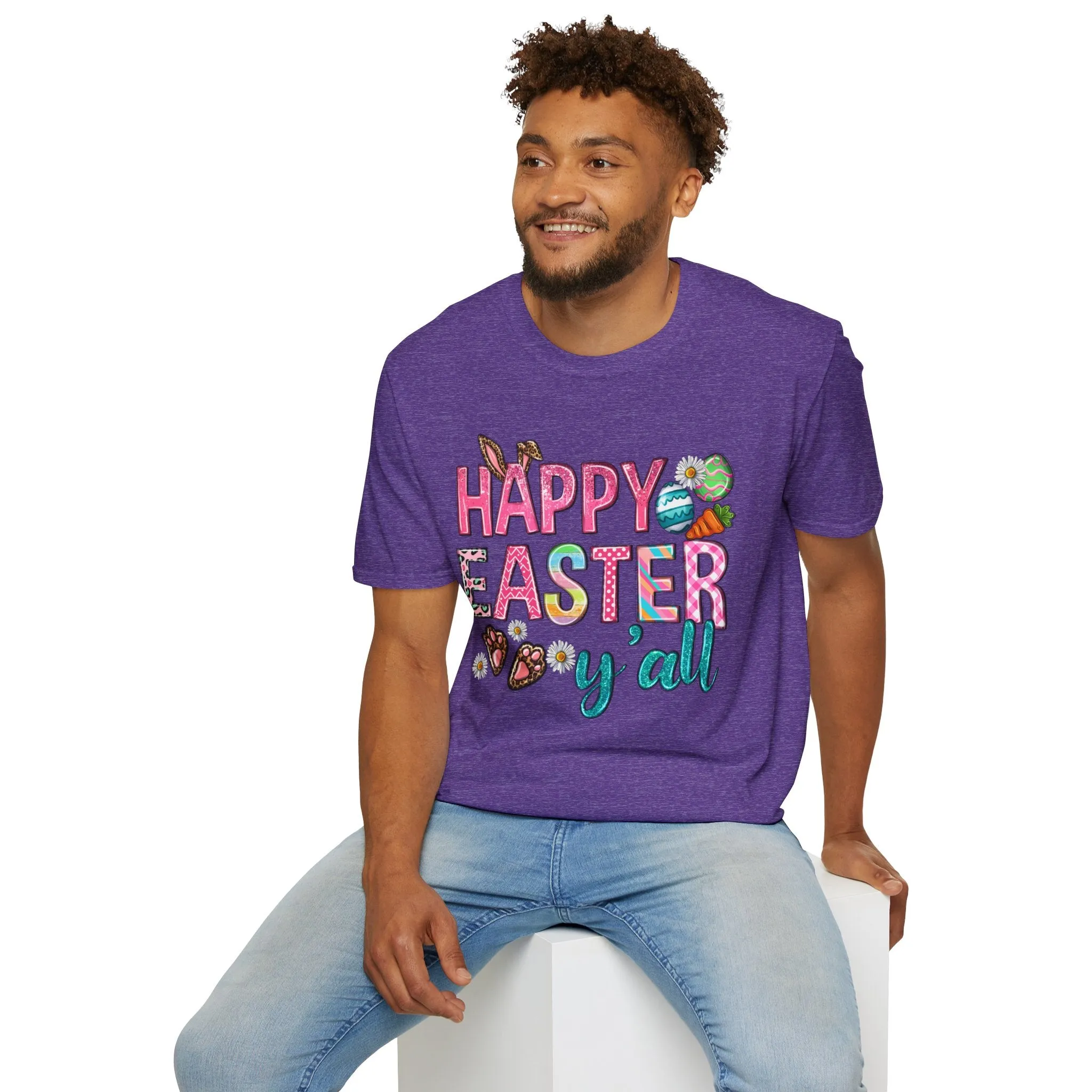Happy Easter Y'all Unisex Softstyle T-Shirt