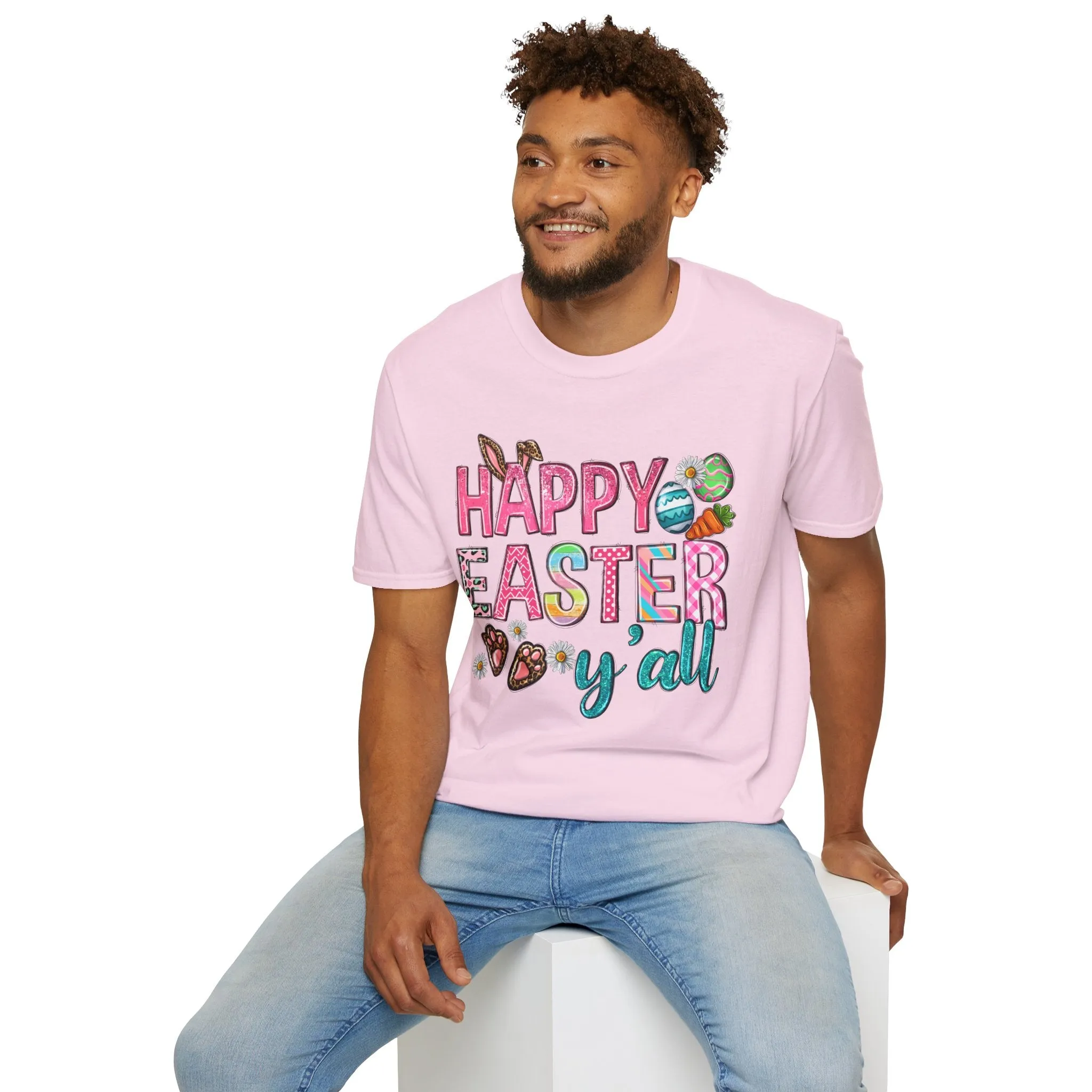 Happy Easter Y'all Unisex Softstyle T-Shirt