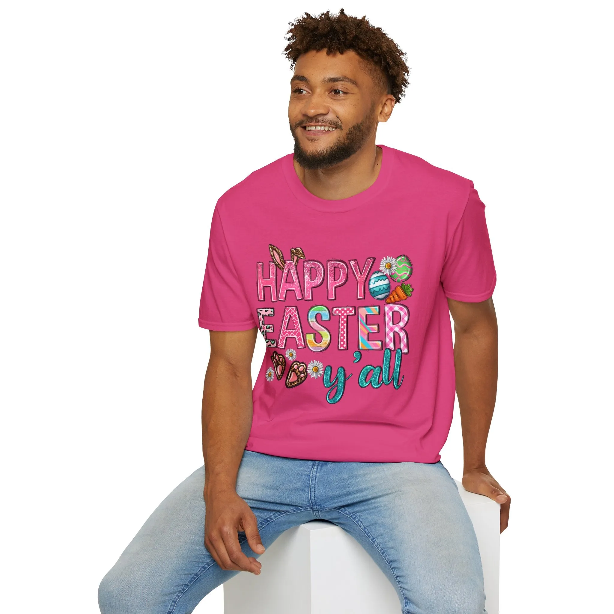 Happy Easter Y'all Unisex Softstyle T-Shirt