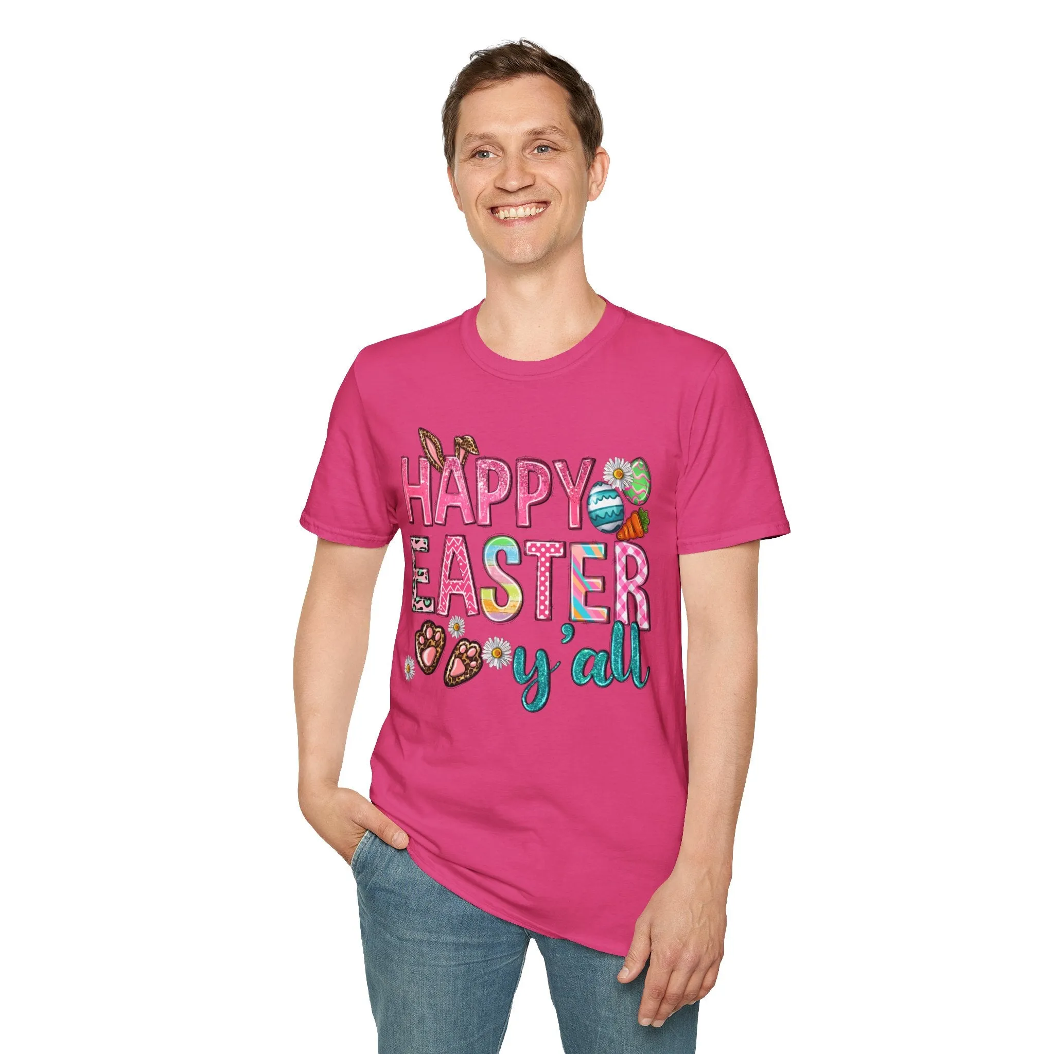 Happy Easter Y'all Unisex Softstyle T-Shirt