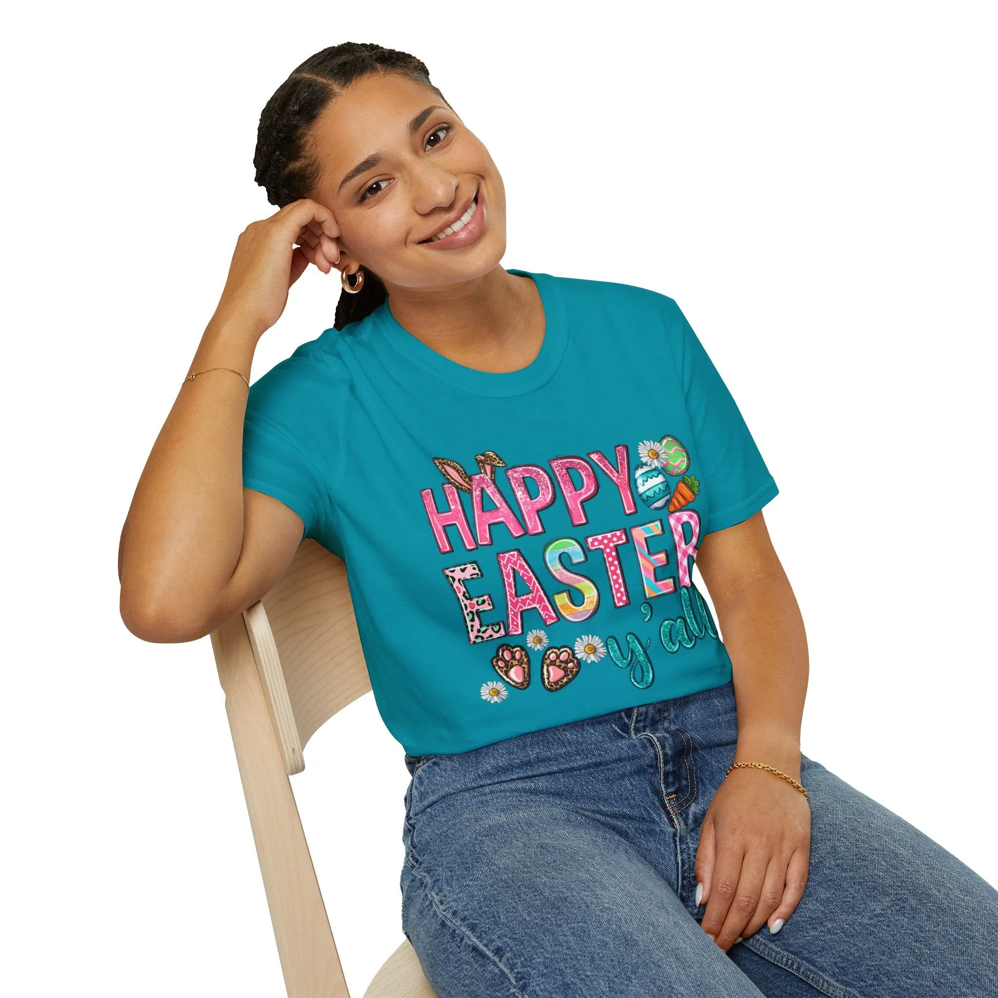 Happy Easter Y'all Unisex Softstyle T-Shirt