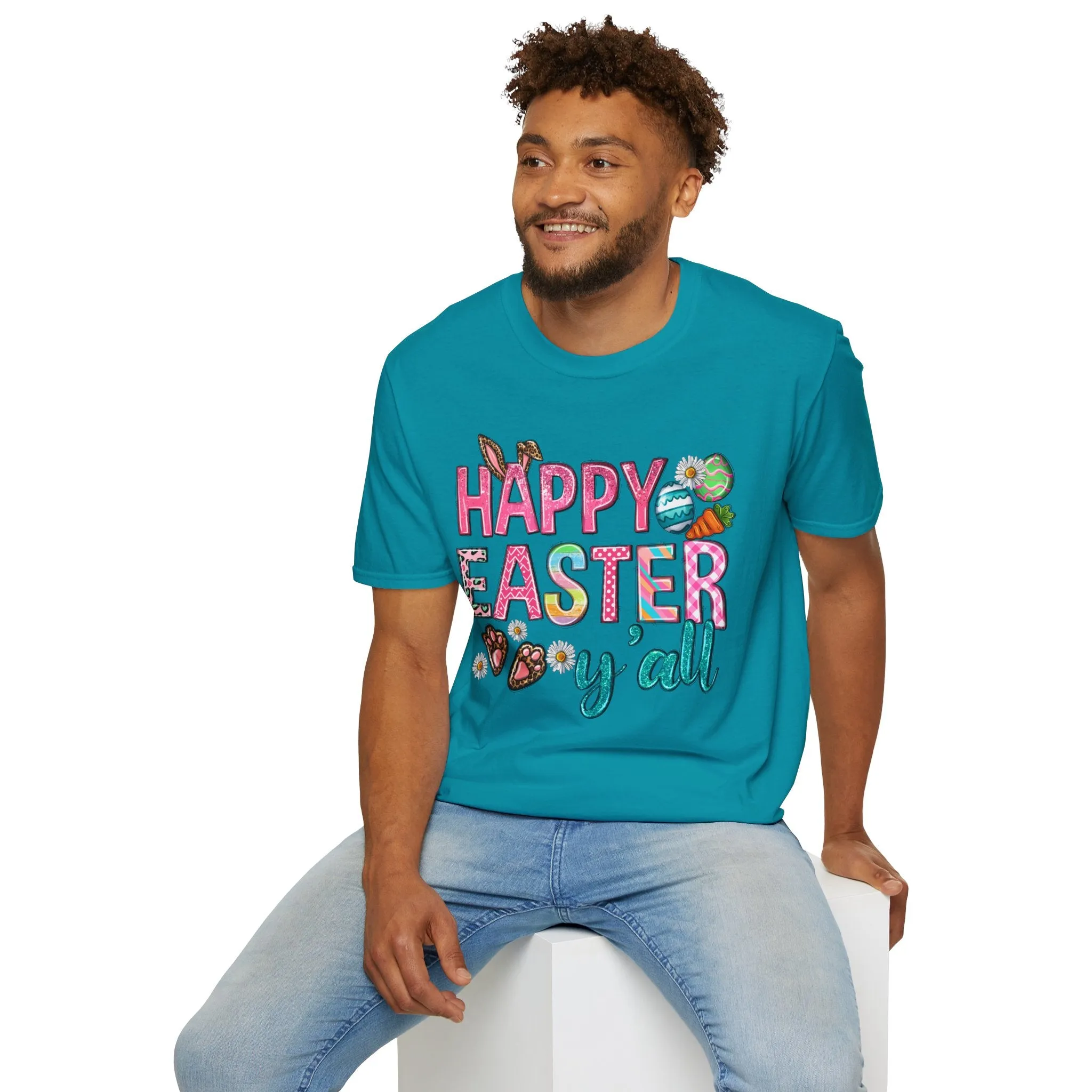 Happy Easter Y'all Unisex Softstyle T-Shirt