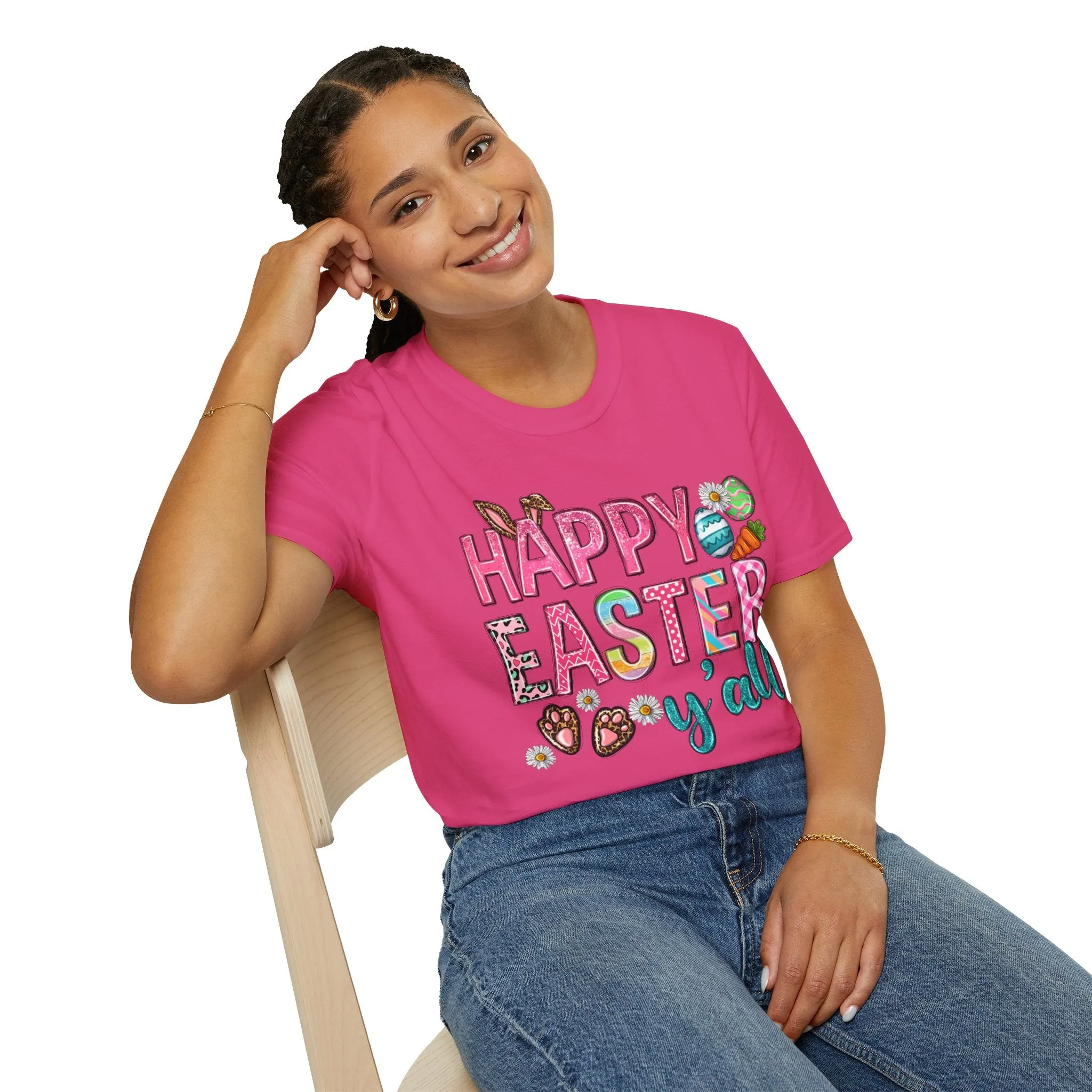 Happy Easter Y'all Unisex Softstyle T-Shirt