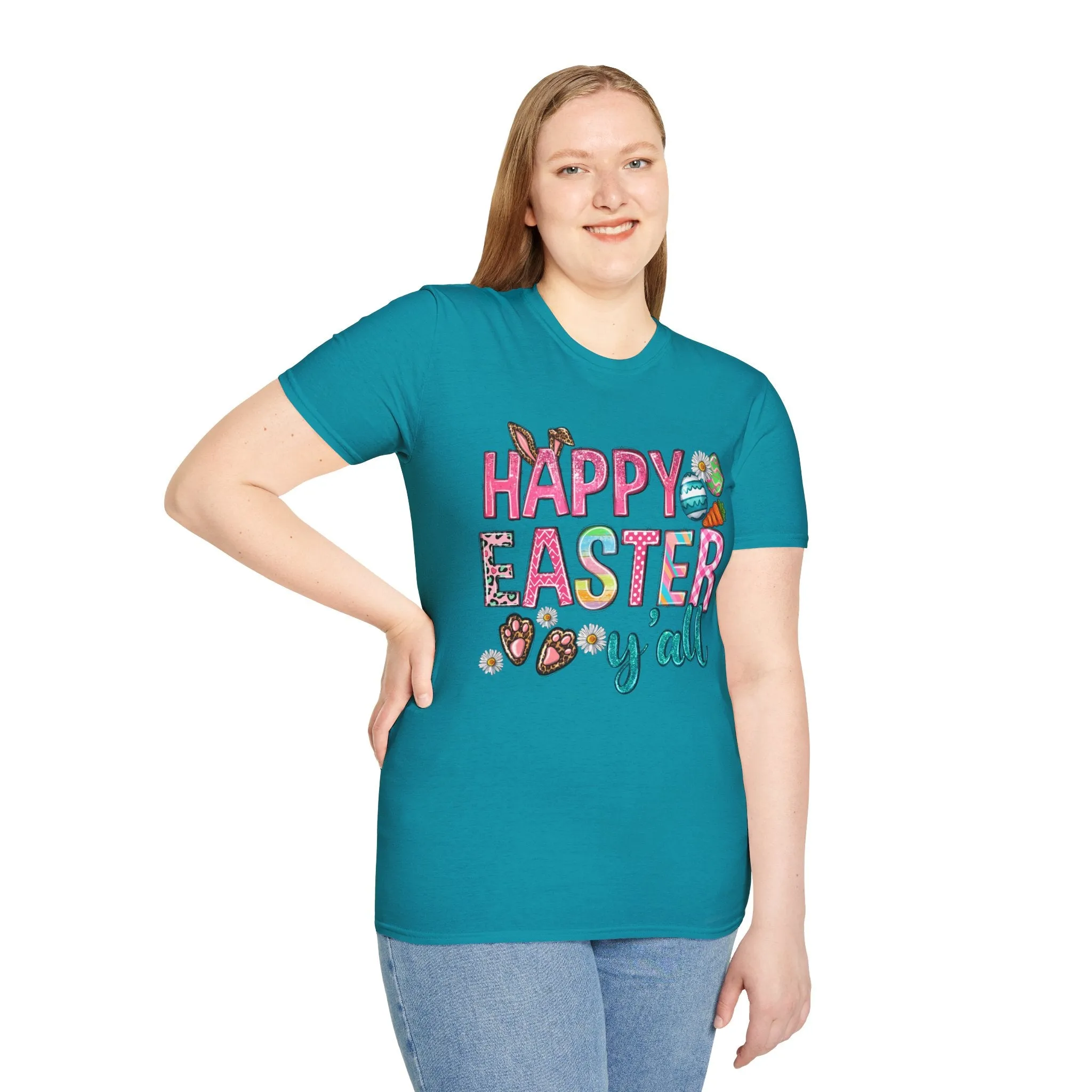 Happy Easter Y'all Unisex Softstyle T-Shirt