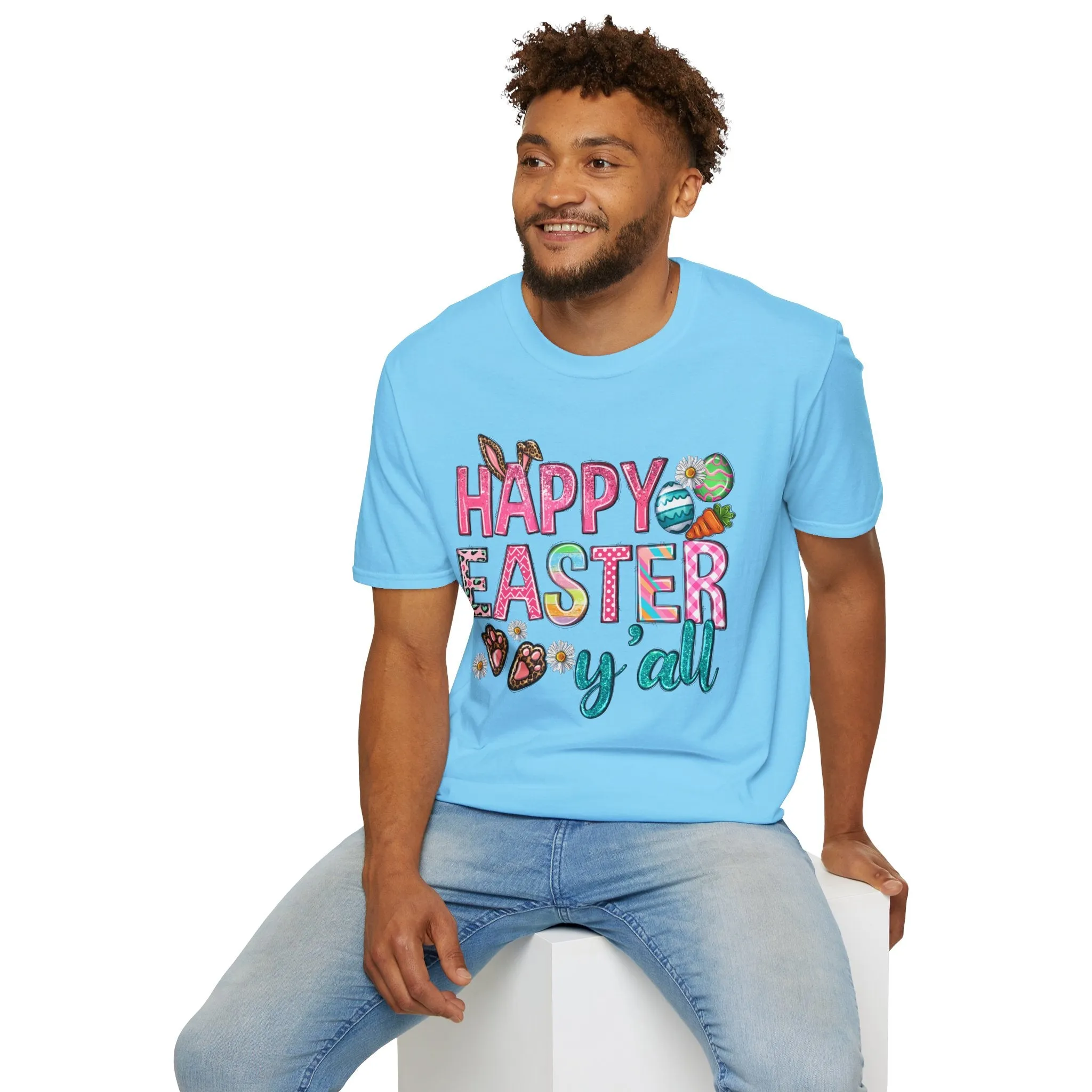 Happy Easter Y'all Unisex Softstyle T-Shirt