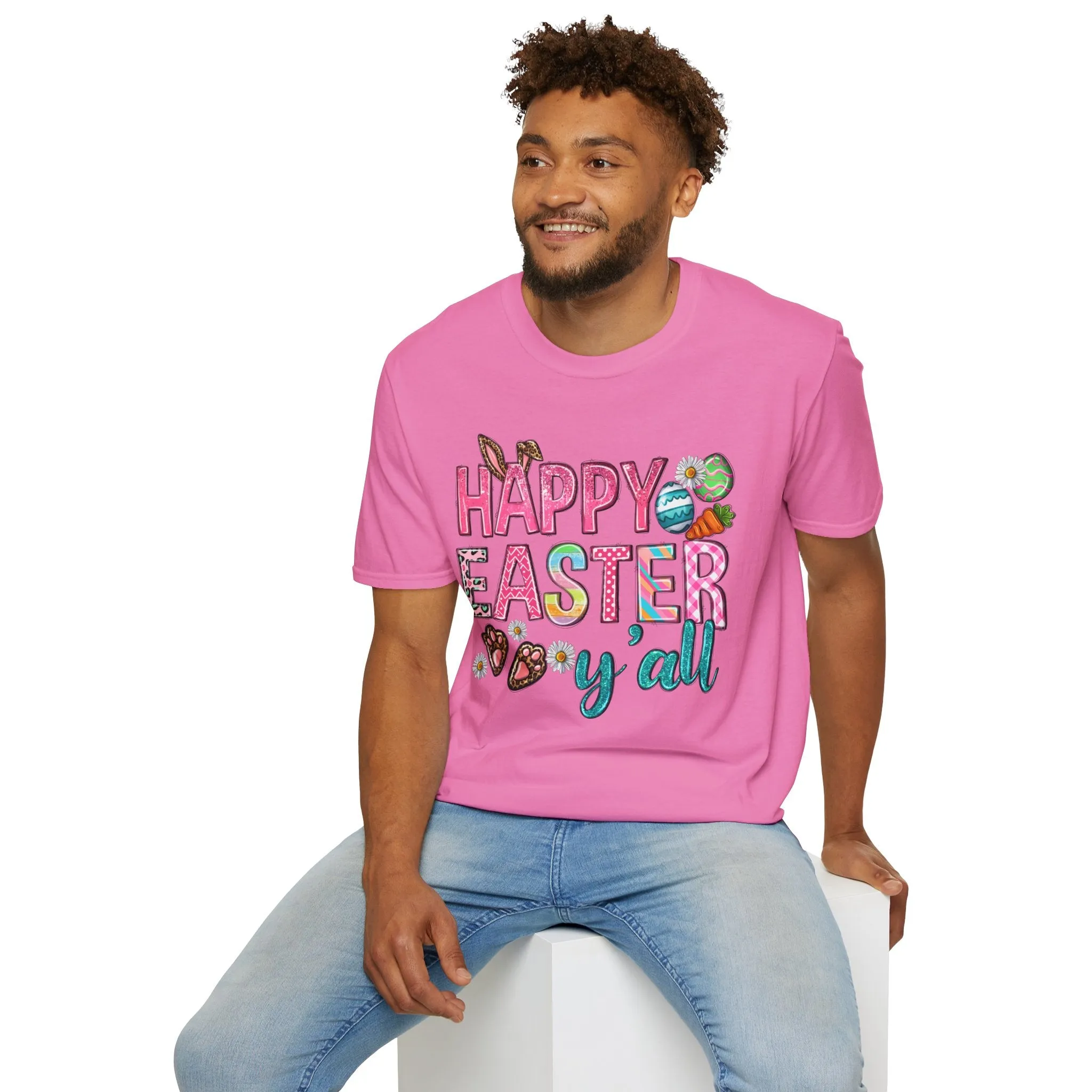 Happy Easter Y'all Unisex Softstyle T-Shirt