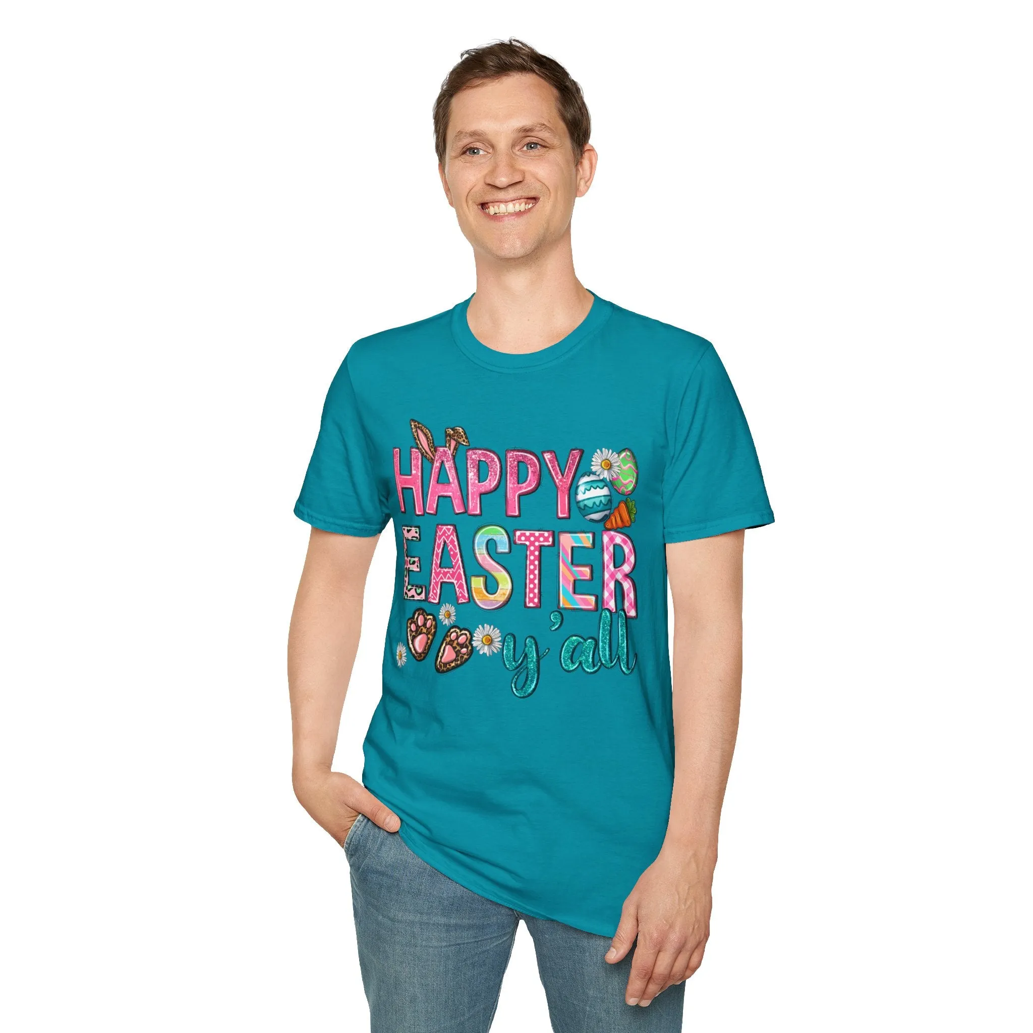 Happy Easter Y'all Unisex Softstyle T-Shirt