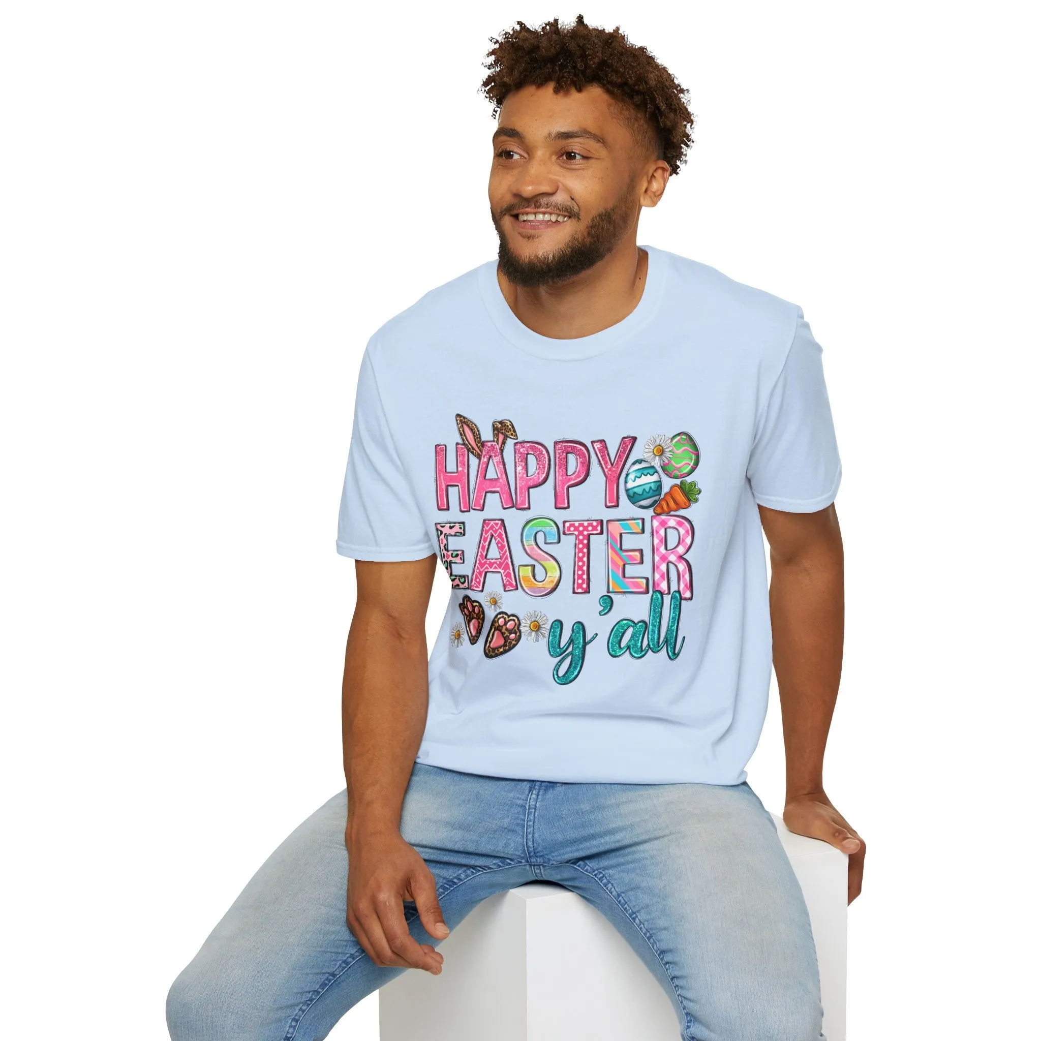 Happy Easter Y'all Unisex Softstyle T-Shirt