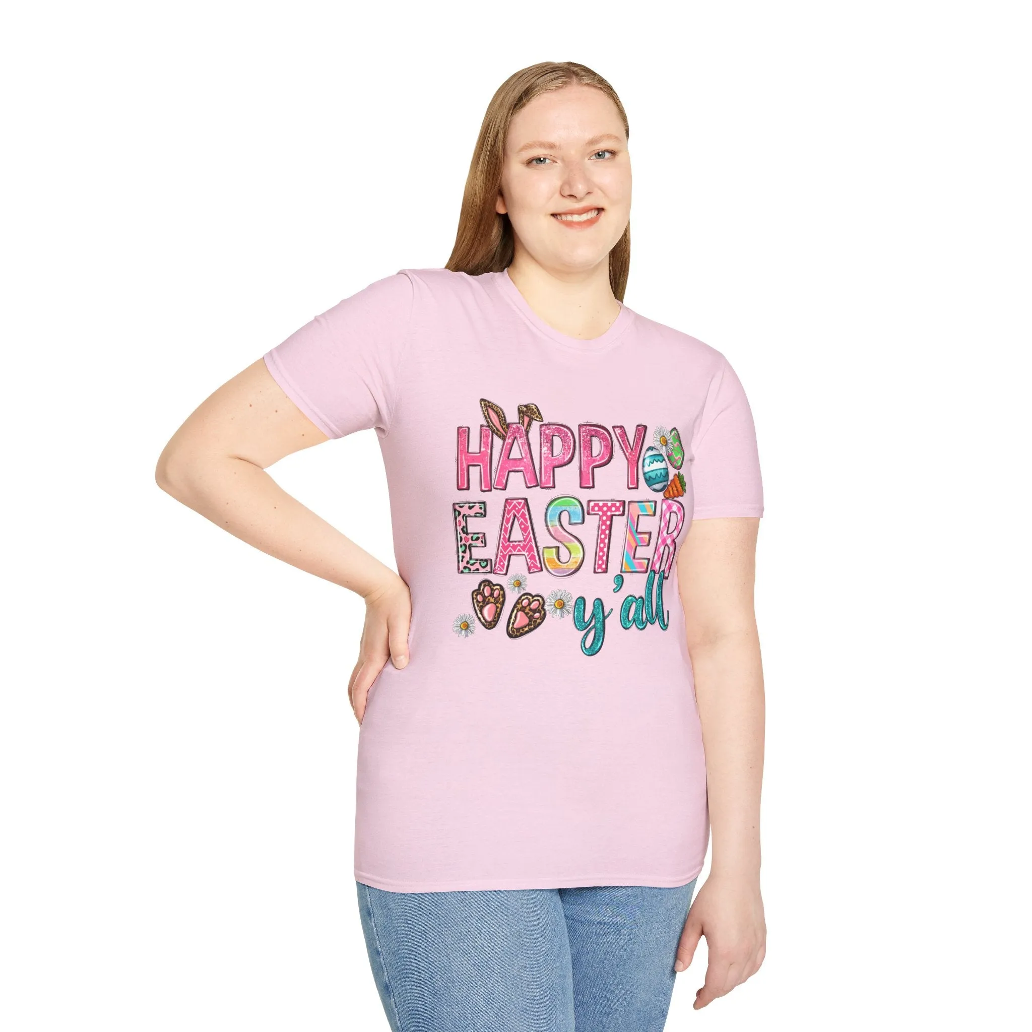 Happy Easter Y'all Unisex Softstyle T-Shirt