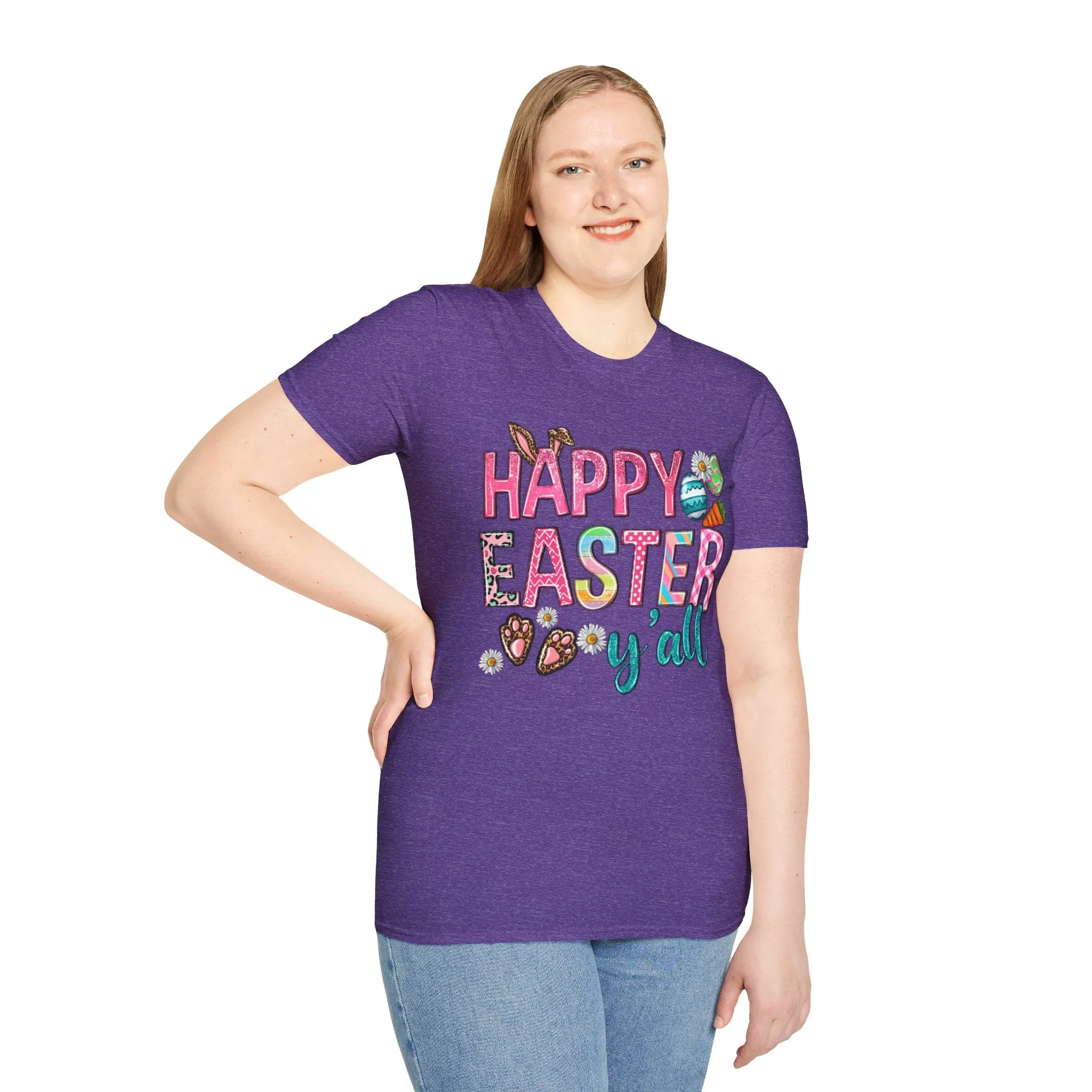 Happy Easter Y'all Unisex Softstyle T-Shirt