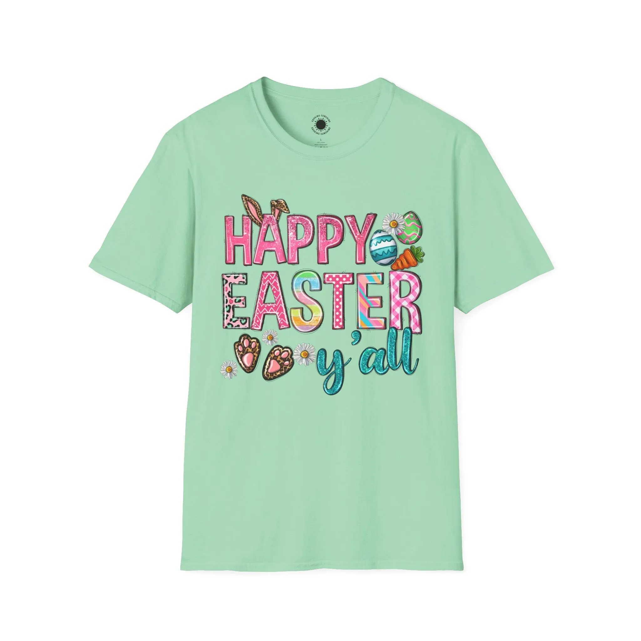 Happy Easter Y'all Unisex Softstyle T-Shirt