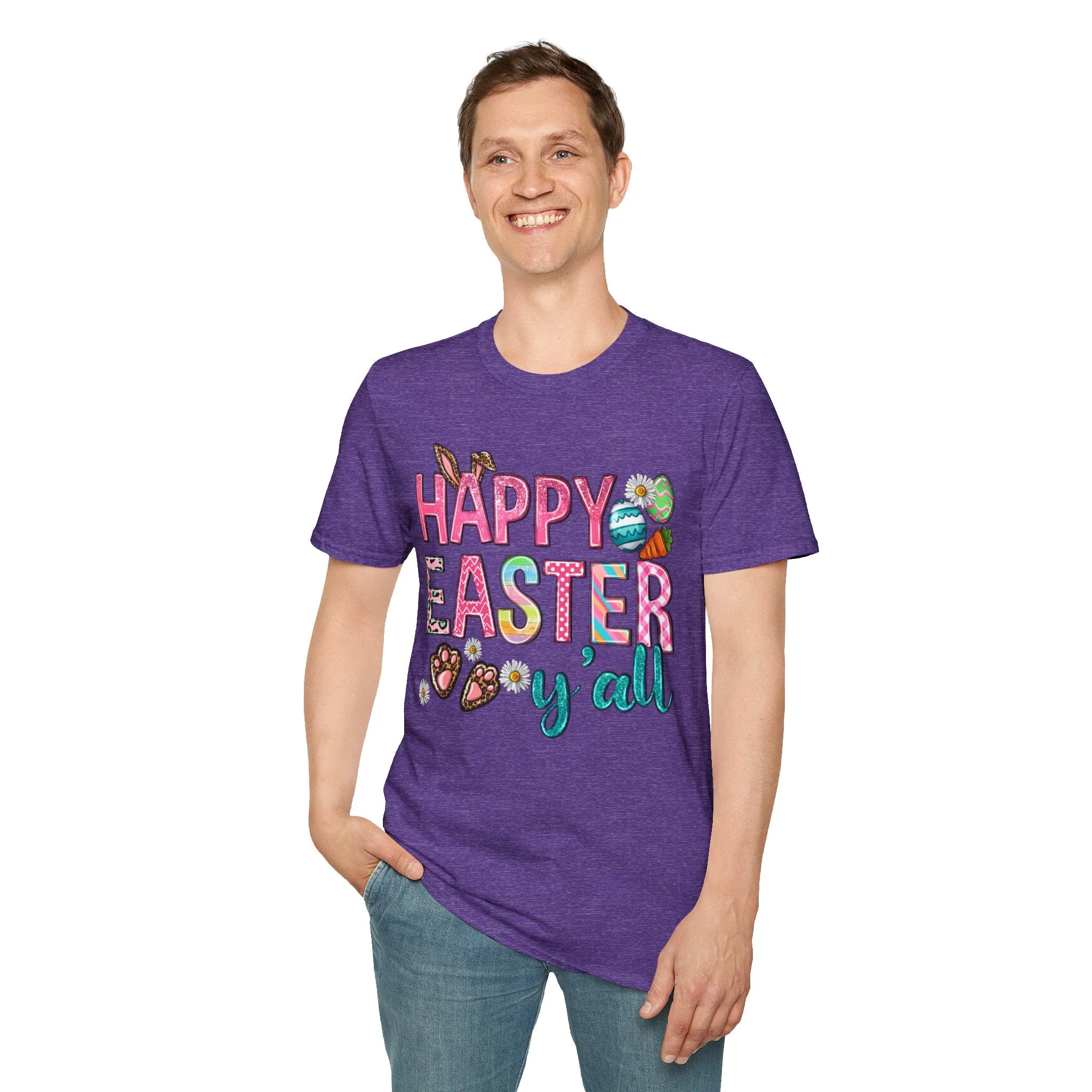 Happy Easter Y'all Unisex Softstyle T-Shirt