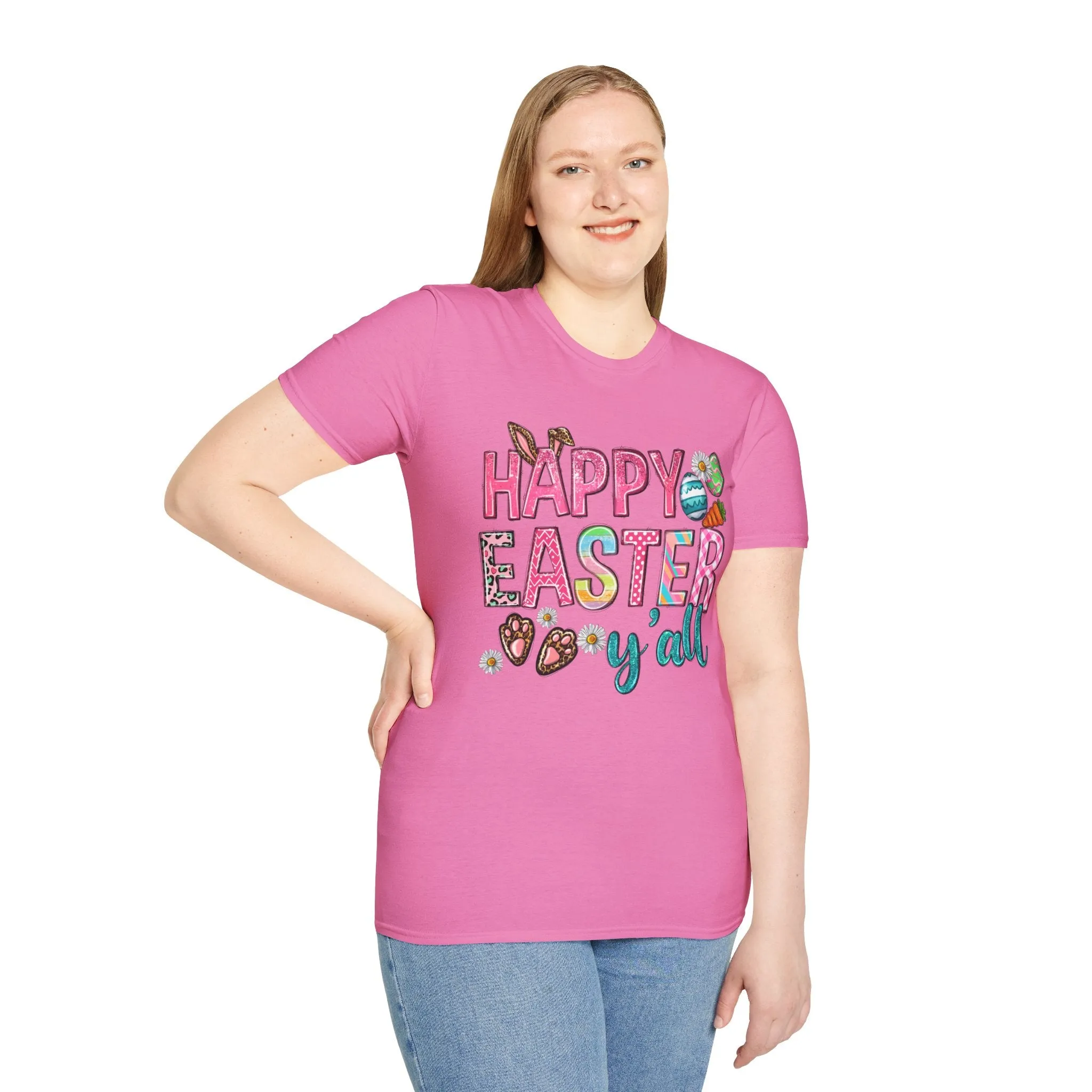 Happy Easter Y'all Unisex Softstyle T-Shirt