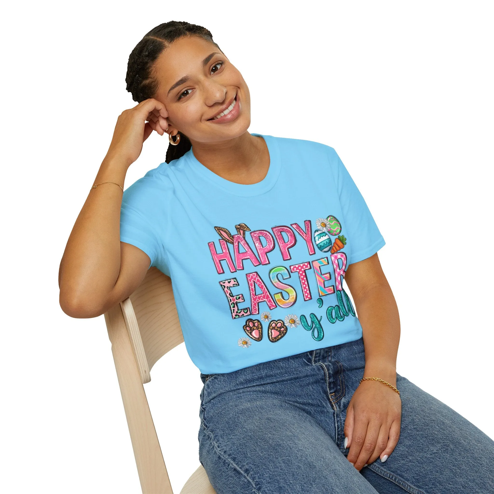 Happy Easter Y'all Unisex Softstyle T-Shirt