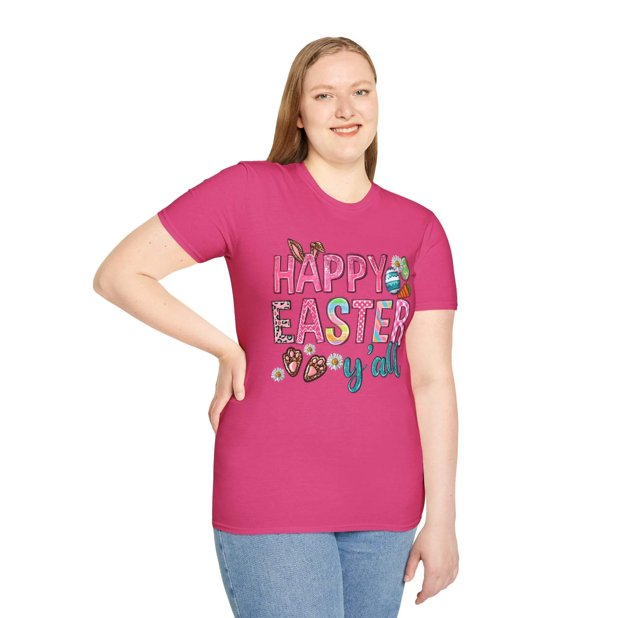 Happy Easter Y'all Unisex Softstyle T-Shirt