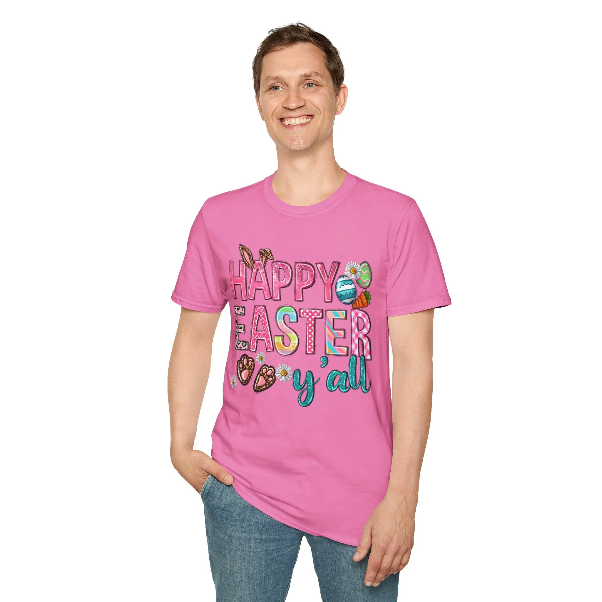 Happy Easter Y'all Unisex Softstyle T-Shirt