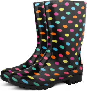 Hellorain Waterproof Rainboot for Women Lightweight PVC Women's Rain Footwear Suitable for Outdoor work Farming, Garden