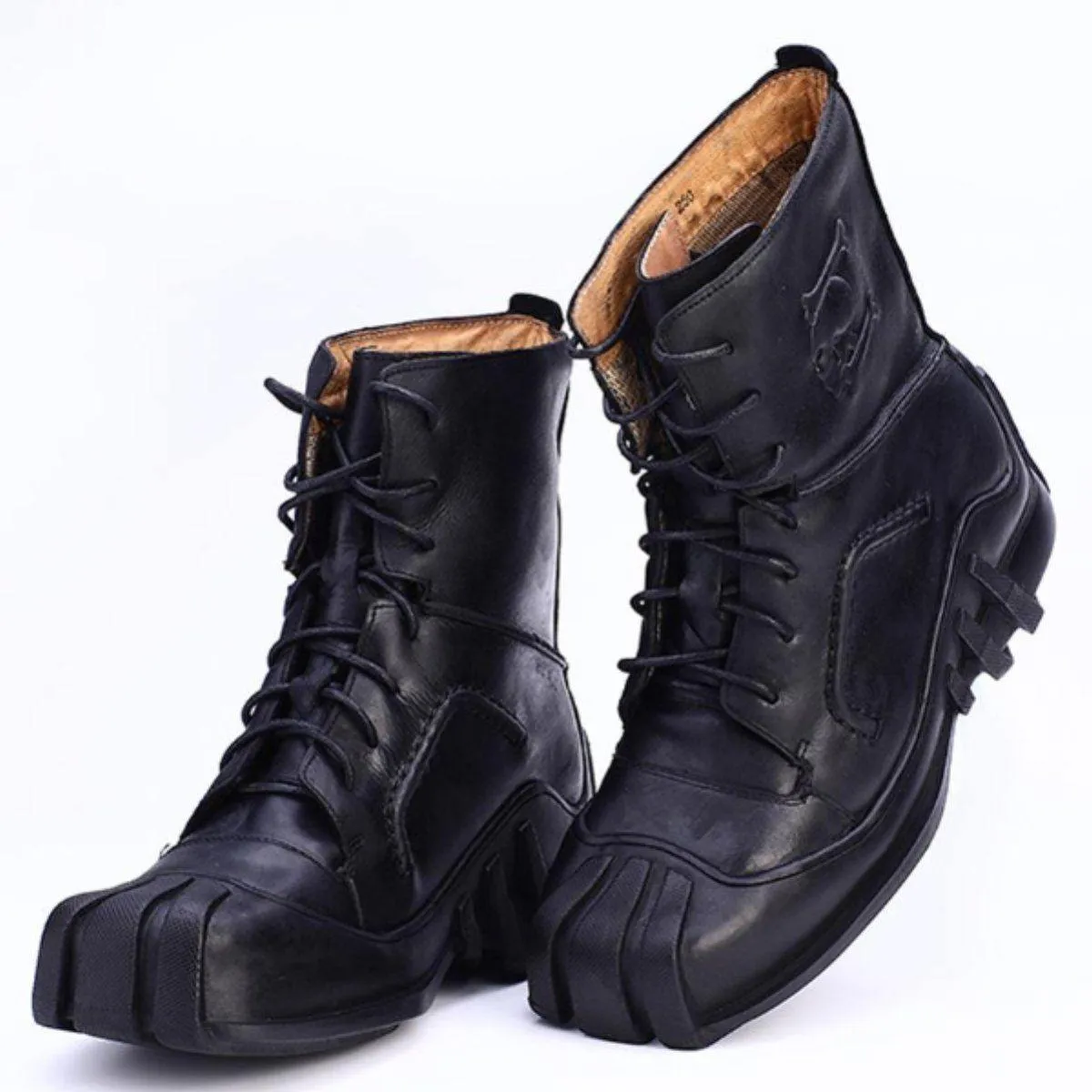 High Quality Leather Skull Boots