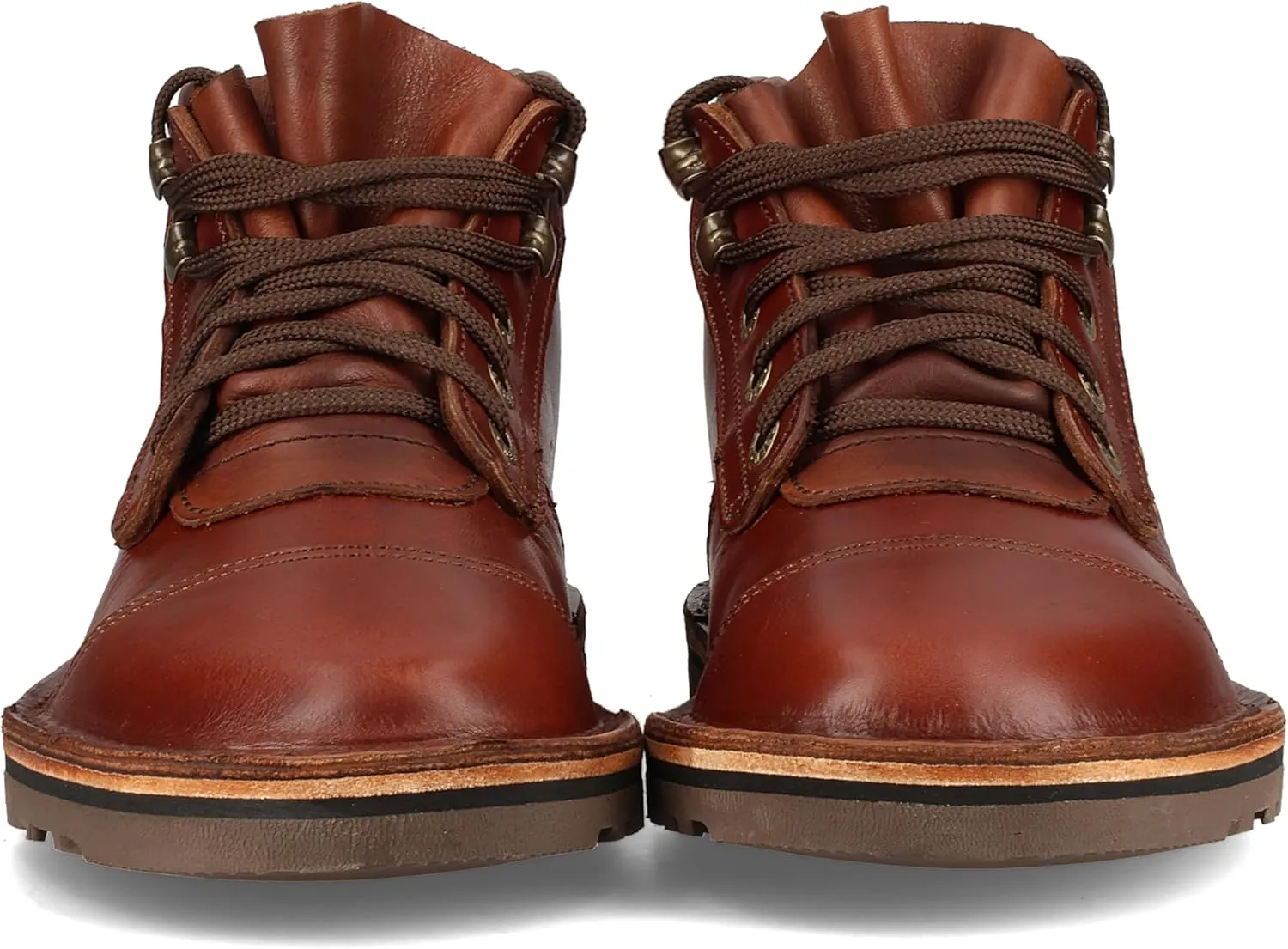 JIM GREEN Men's Barefoot African Ranger Boots Lace-Up Water Resistant Full Grain Leather Work or Hiking Boot