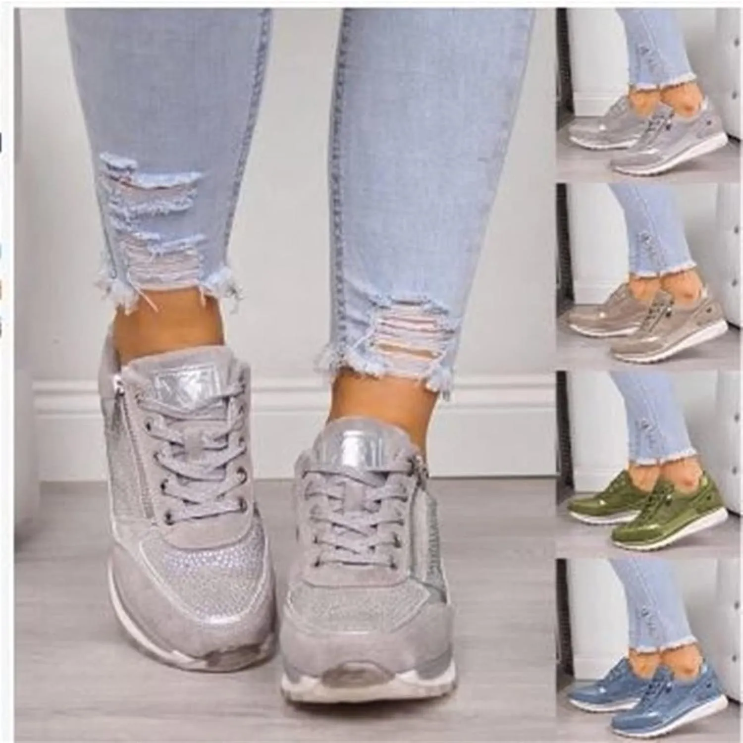 Lausiuoe Sneakers For Women Walking Shoes Comfortable Running Shoes Non Slip Athletic Tennis Walking Sneakers