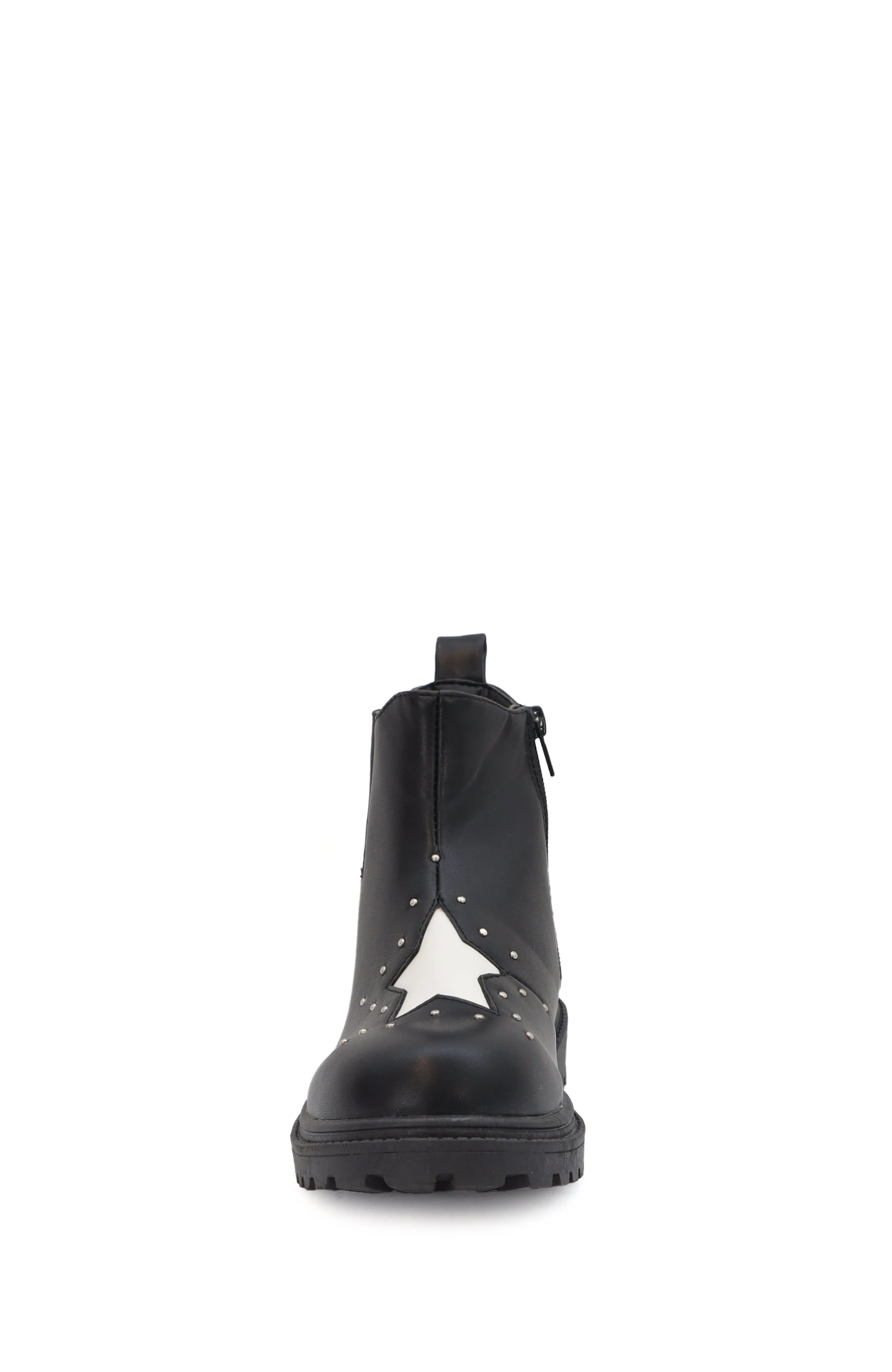 LESLIE-33Y Girls Star Print Design Boot With Studs
