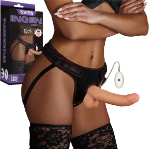 Lovetoy INGEN Easy Vibrating Strap-on Set Multi Speed 8.5''