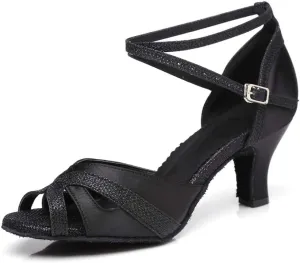 Minishion Womens Ankel Strap Latin Salsa Dance Shoes Wedding Evening Sandals
