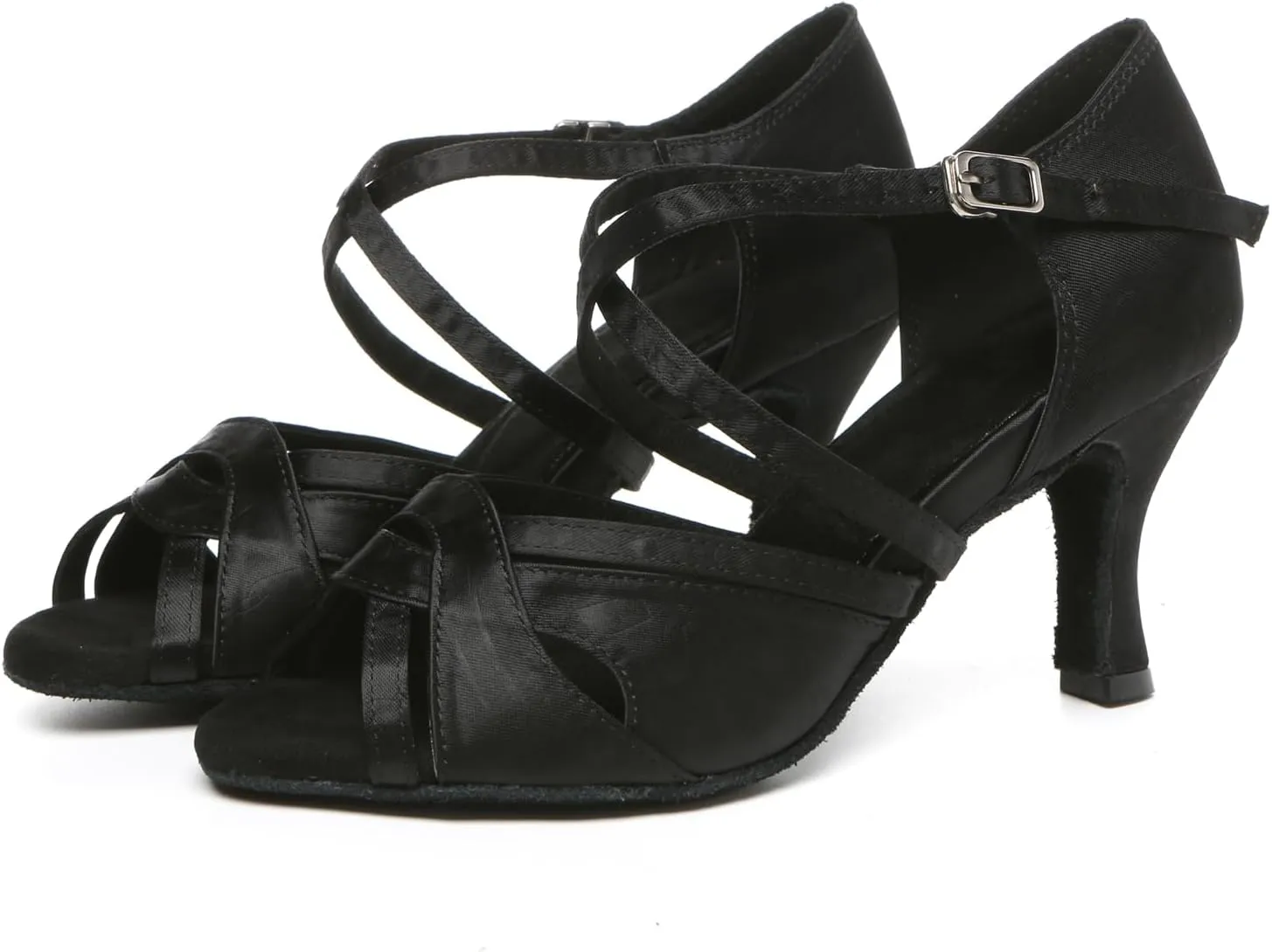 Minishion Womens Ankel Strap Latin Salsa Dance Shoes Wedding Evening Sandals