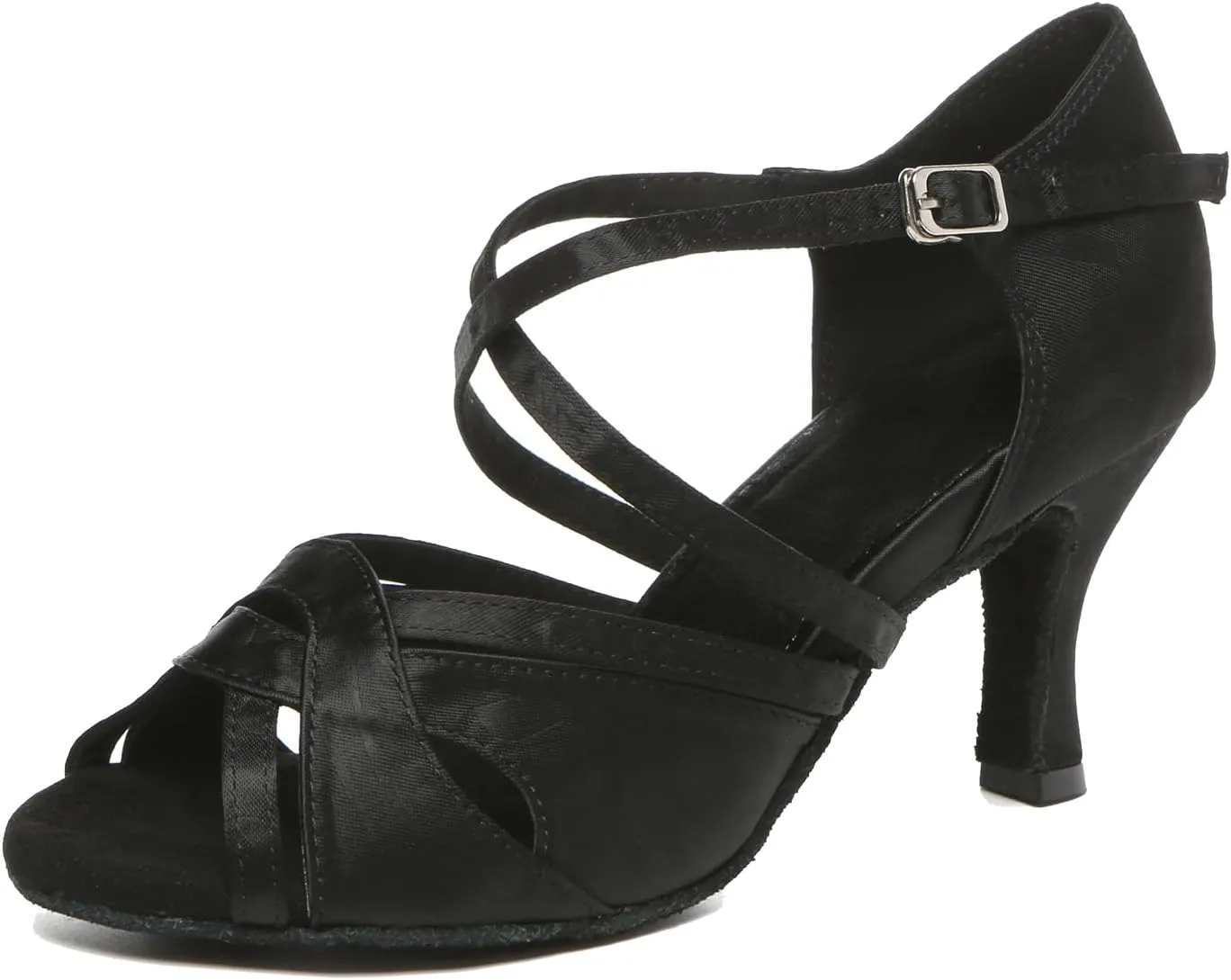Minishion Womens Ankel Strap Latin Salsa Dance Shoes Wedding Evening Sandals
